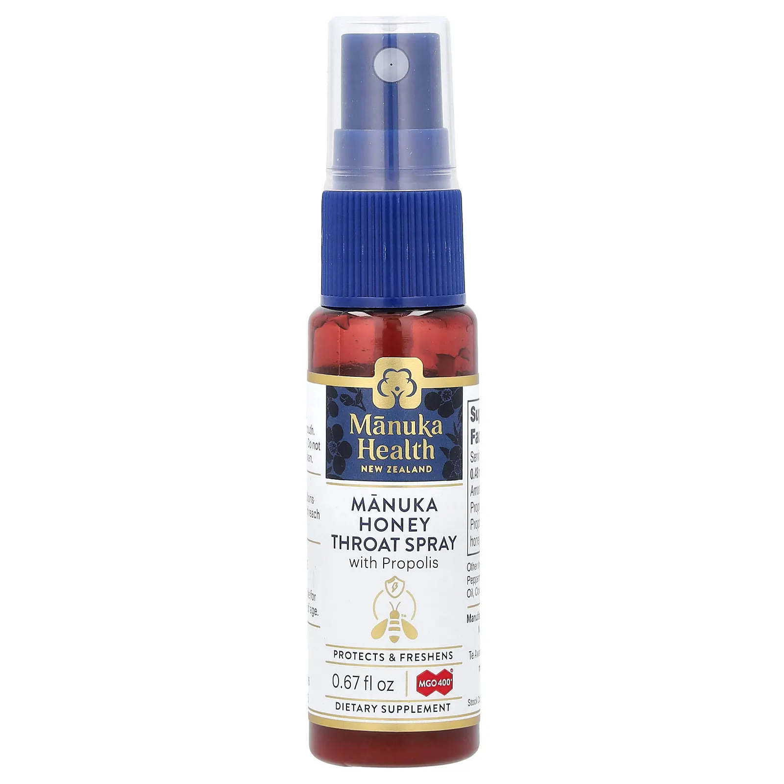 Manuka Health, спрей для горла с медом манука и прополисом, 0,67 жидк. унции