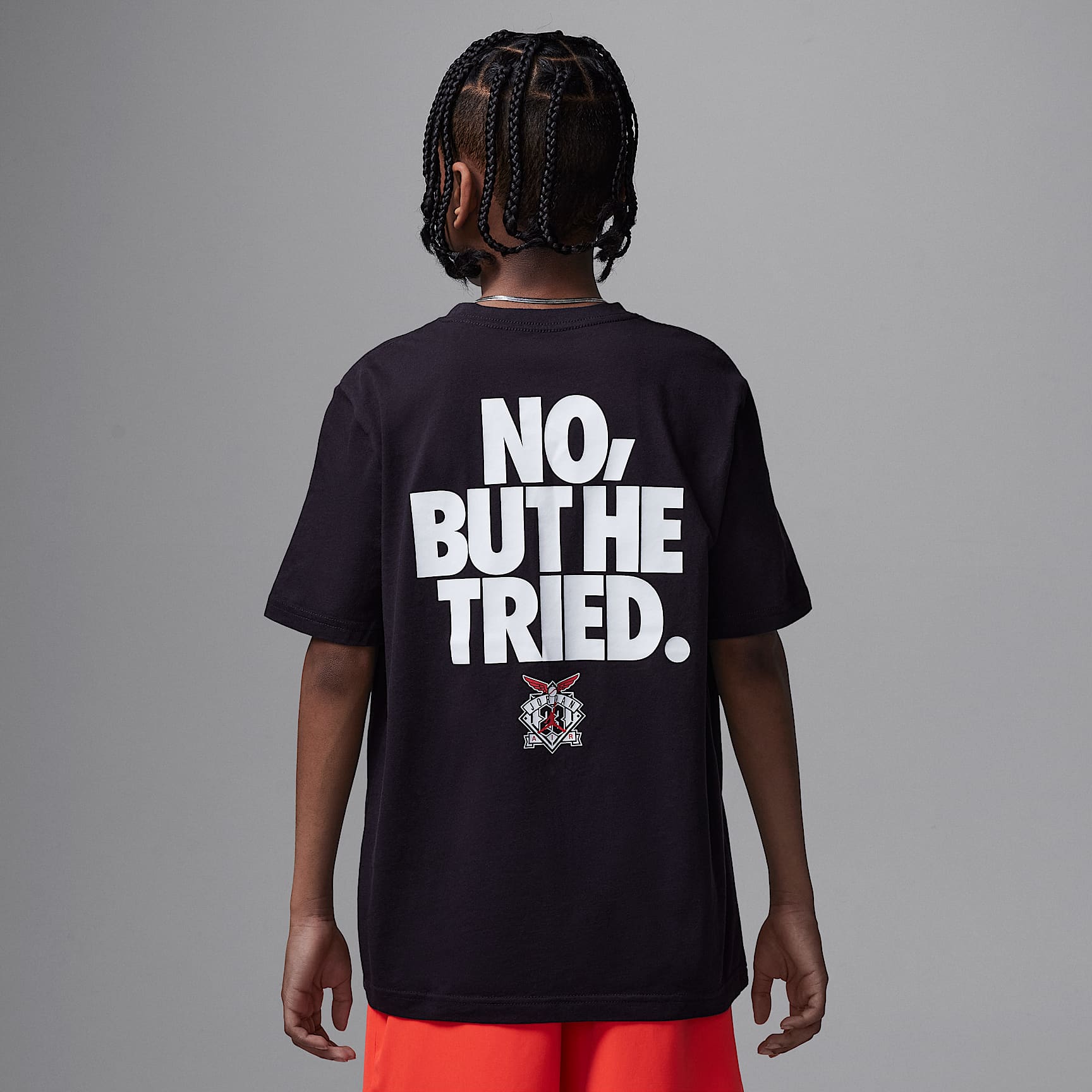Jordan Big Kids' "But He Tried" T-Shirt