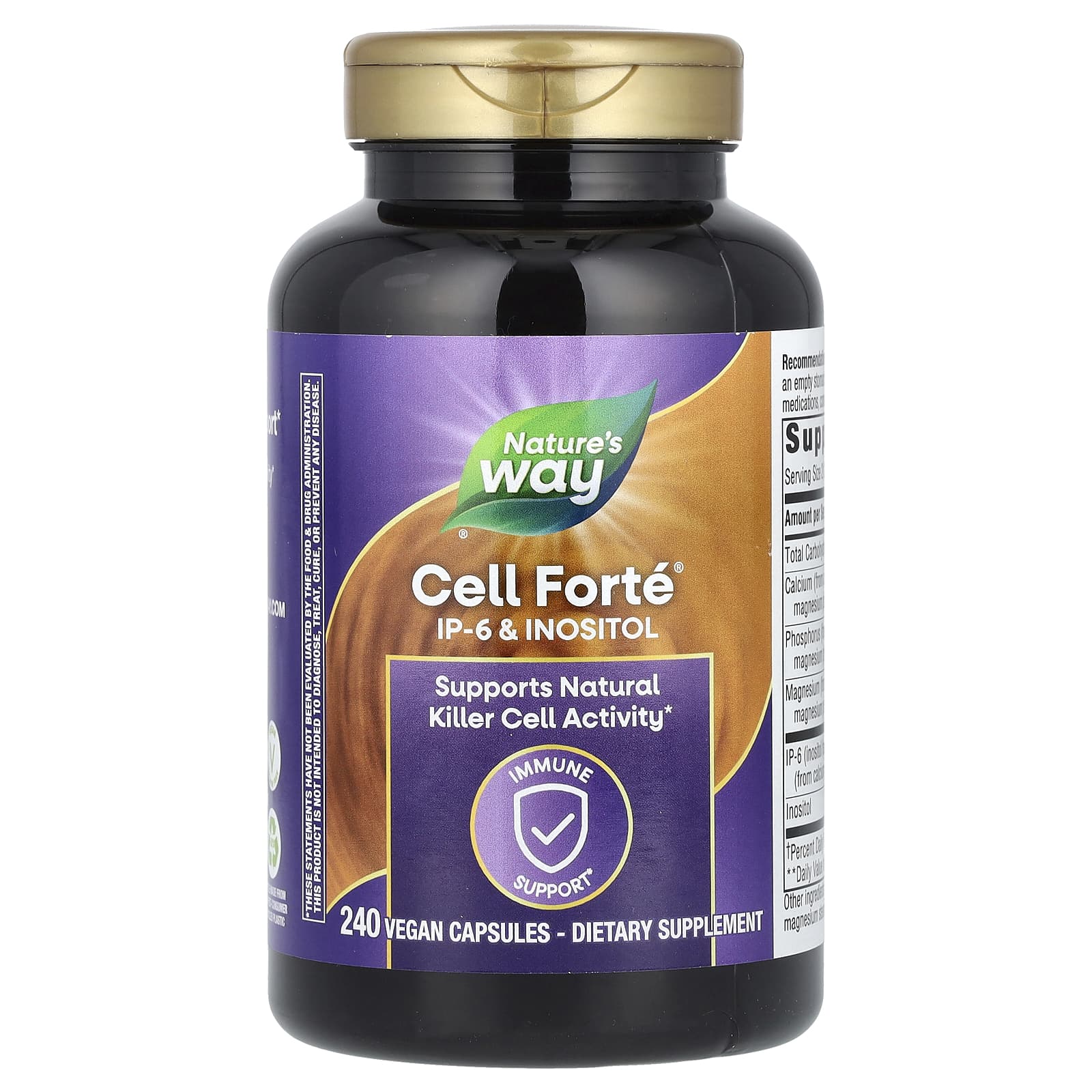 Nature's Way, Cell Forté IP-6 и инозитол, 240 веганских капсул