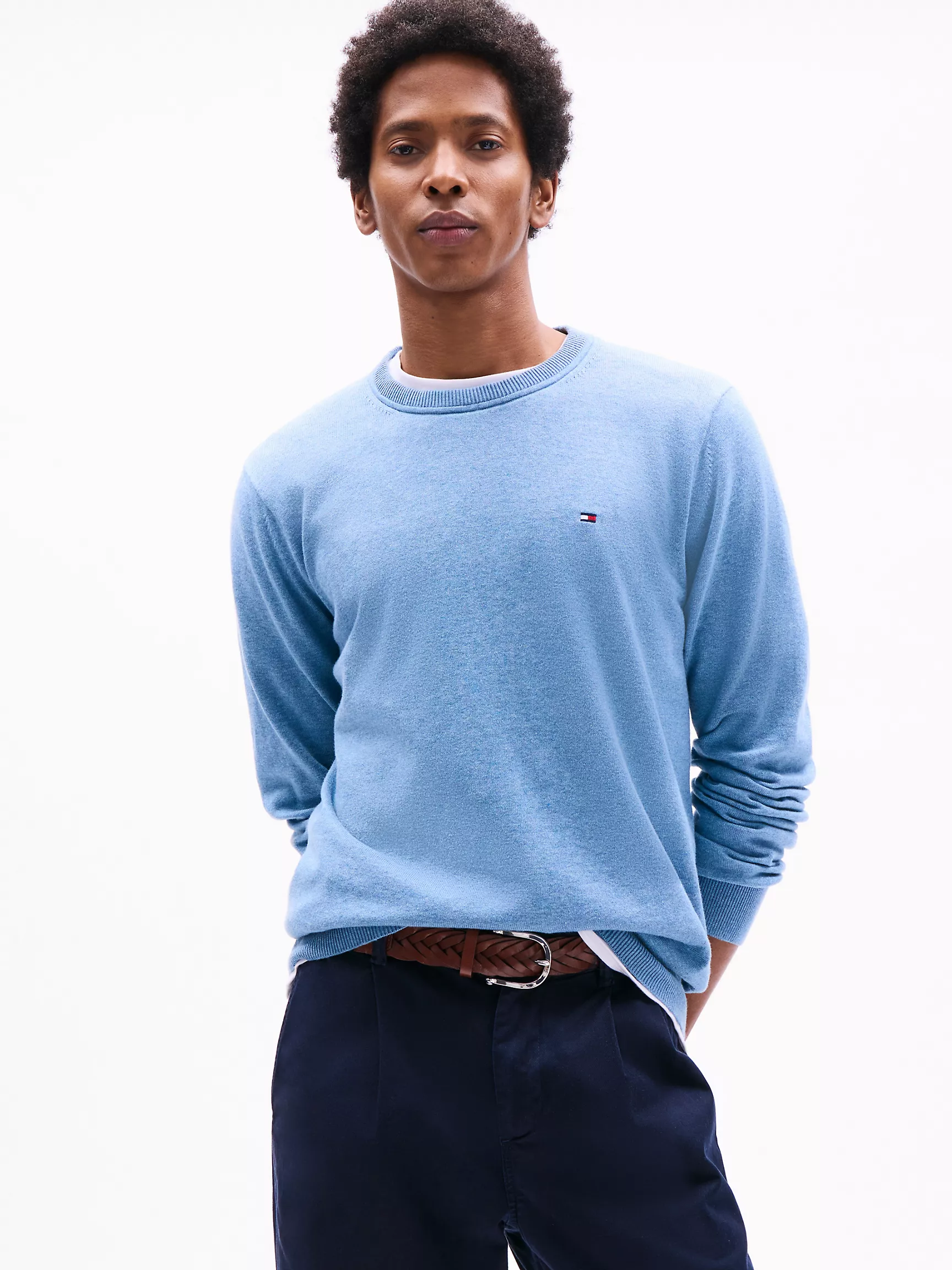 Мужской свитер Tommy Hilfiger, Классический свитер с круглым вырезом