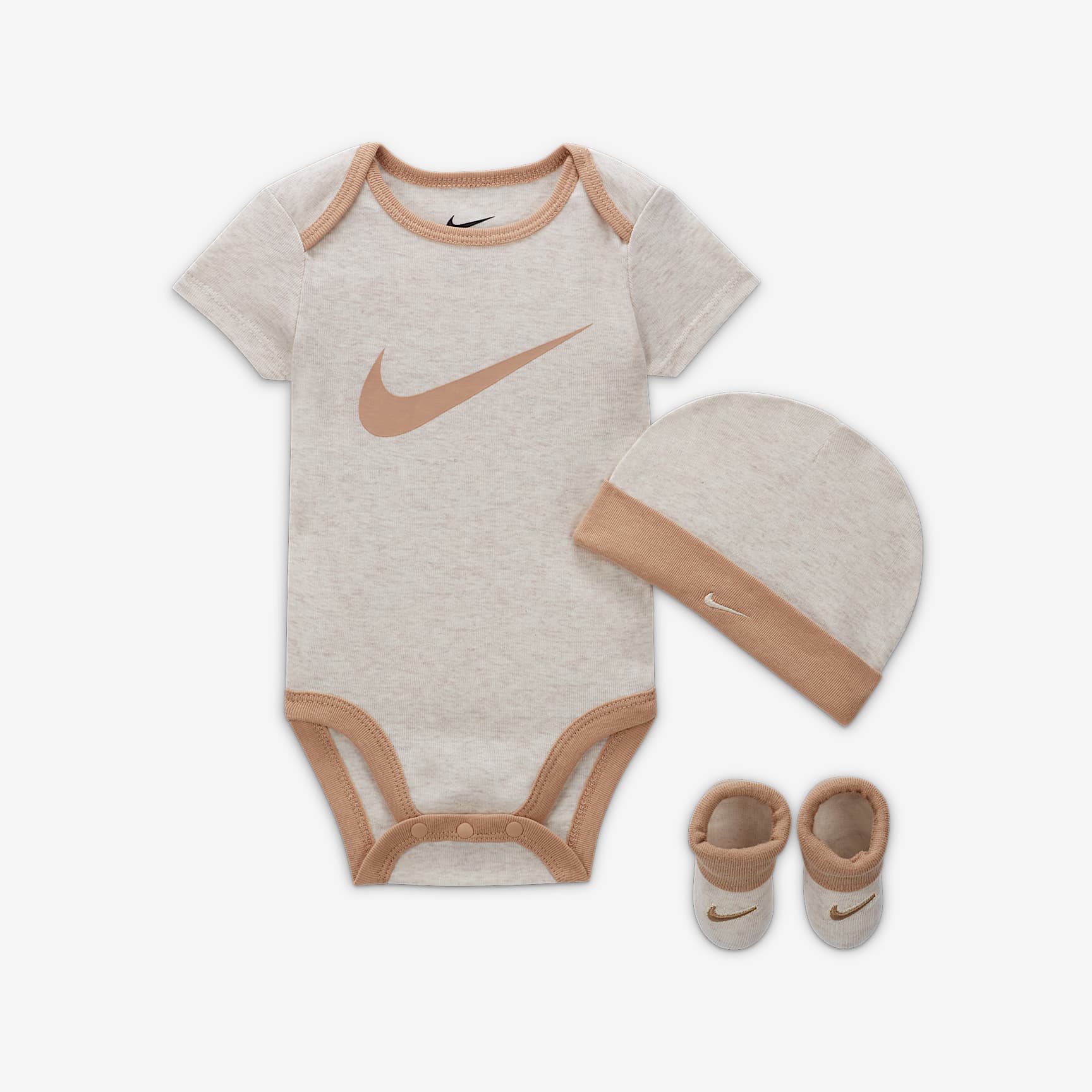 Nike Baby (6-12M) Bodysuit, Hat and Booties Box Set