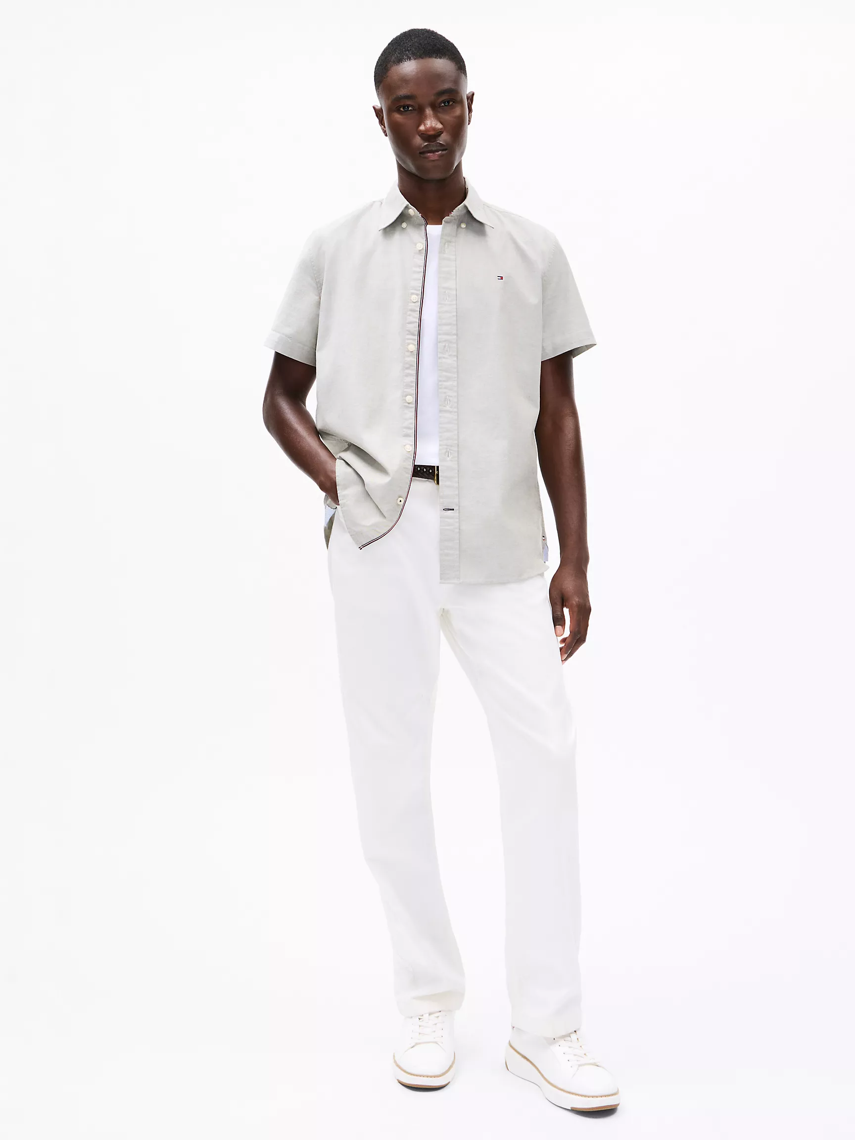 Мужская рубашка Tommy Hilfiger, Эластичная рубашка из оксфорда стандартного кроя