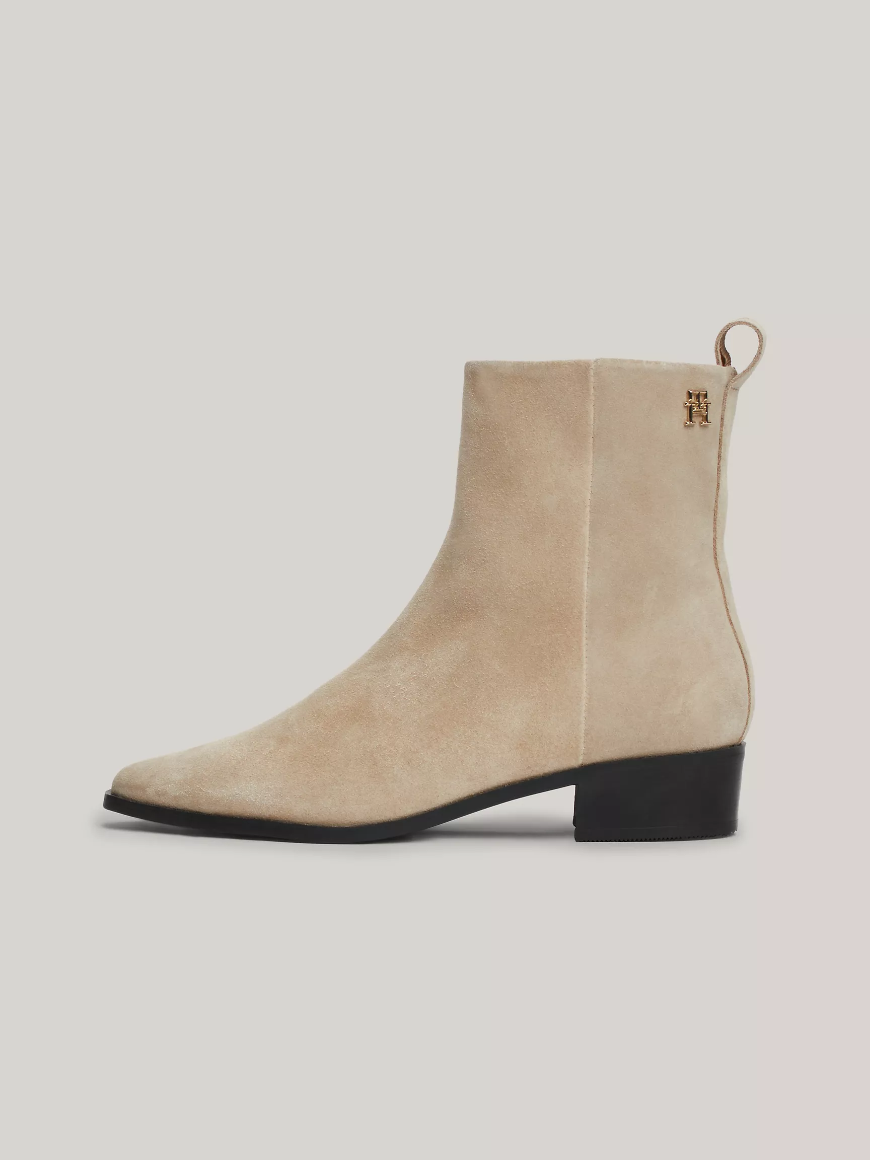 Женские ботинки Tommy Hilfiger, Замшевые ковбойские ботильоны с монограммой