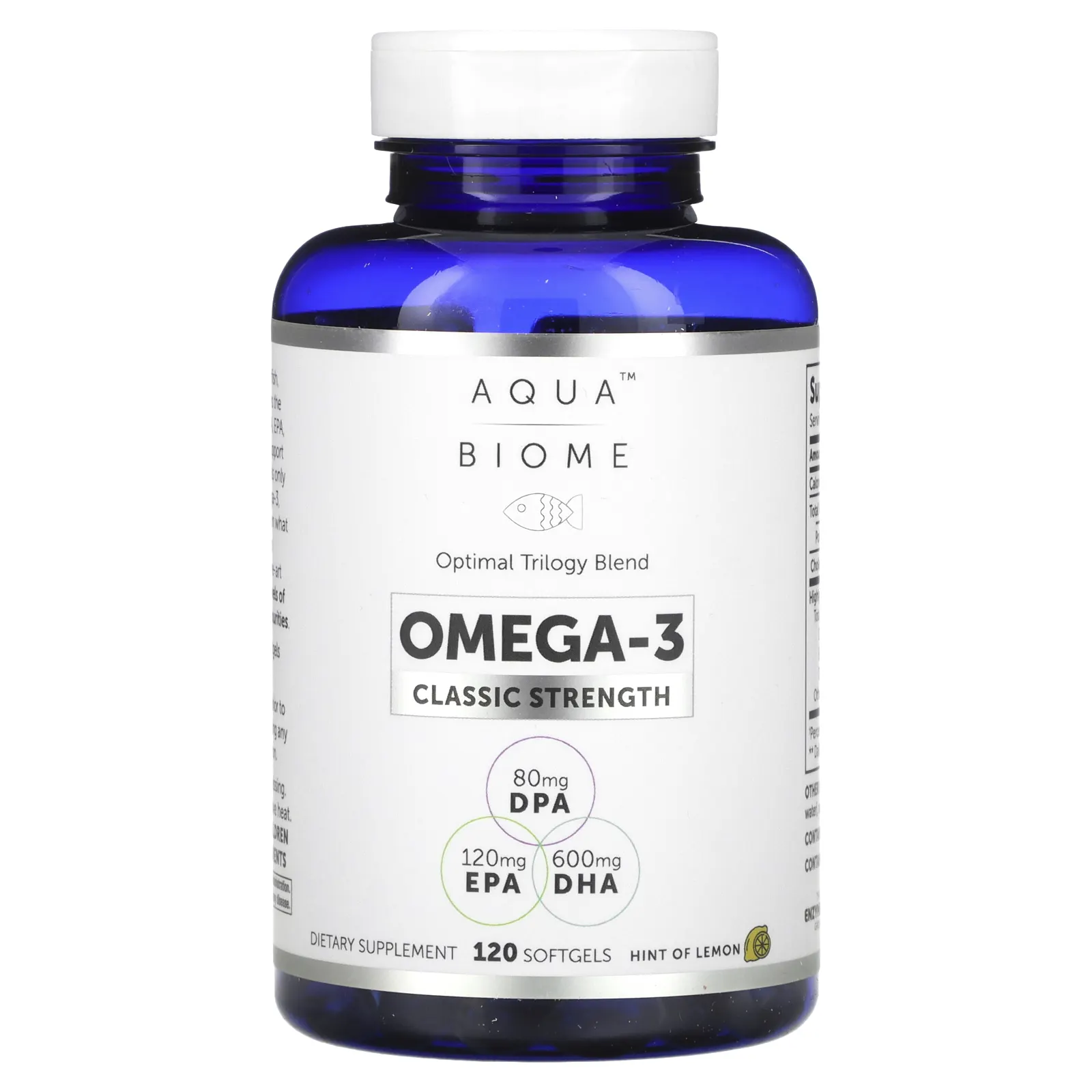 Enzymedica, омега-3, классическая сила действия, со вкусом лимона, 1200 мг, 120 капсул (600 мг в 1 капсуле)