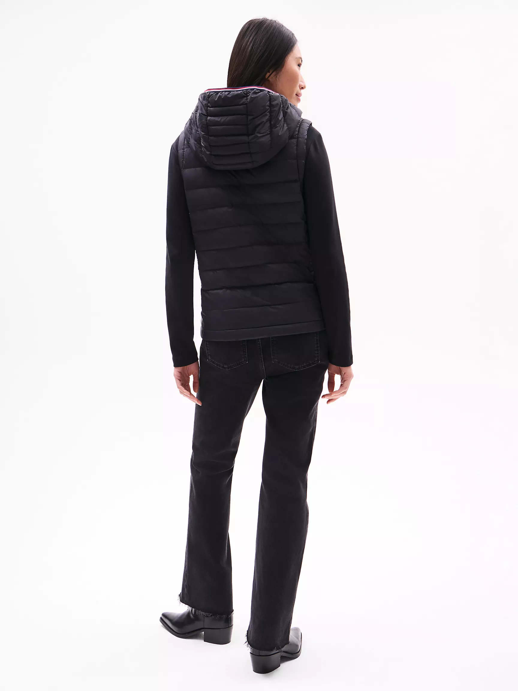 Женская куртка Tommy Hilfiger, Легкий пуховой жилет с капюшоном