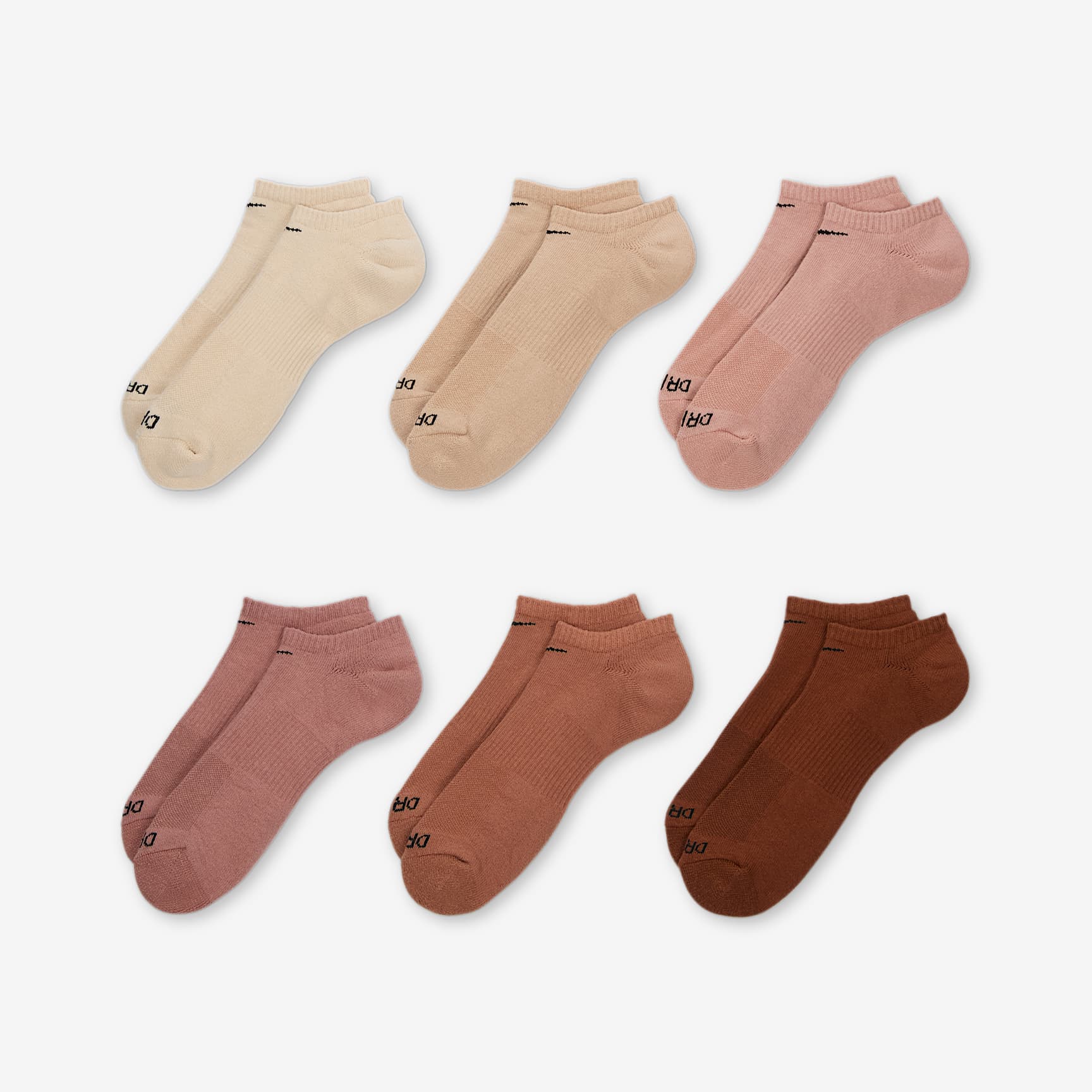 Nike Everyday Plus Cushioned Training No-Show Socks (6 Pairs)