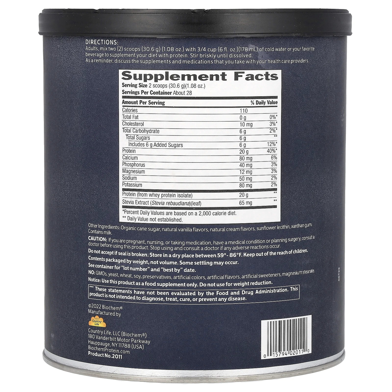 Biochem, 100% изолят сывороточного протеина, ванильный вкус, 857 г (30,2 унции)