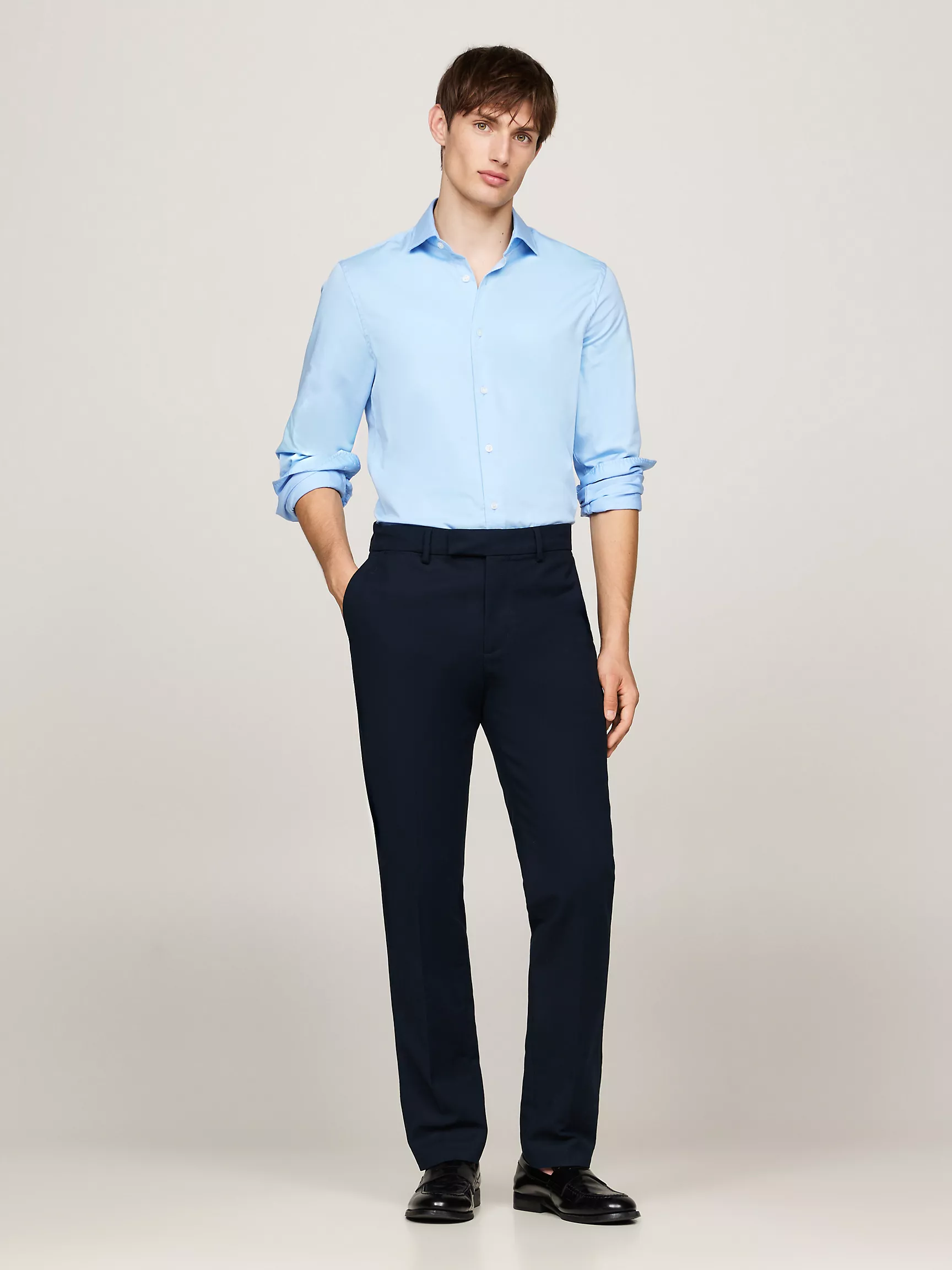 Мужская рубашка Tommy Hilfiger, Приталенная рубашка из поплина