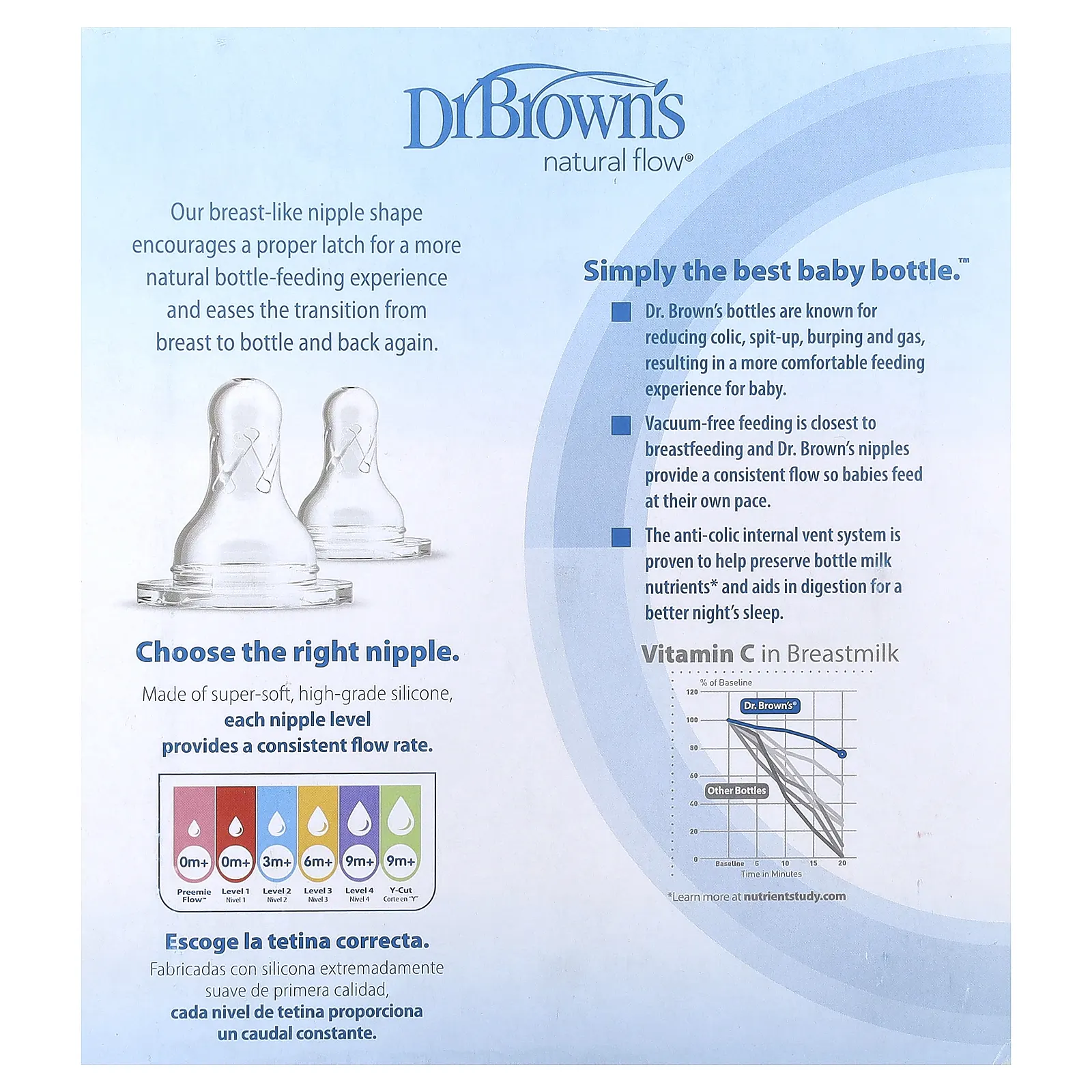 Dr. Brown's, Natural Flow®, Anti-colic Options+™, бутылочка для детей от 0 месяцев, 3 шт. по 120 мл (4 унции)