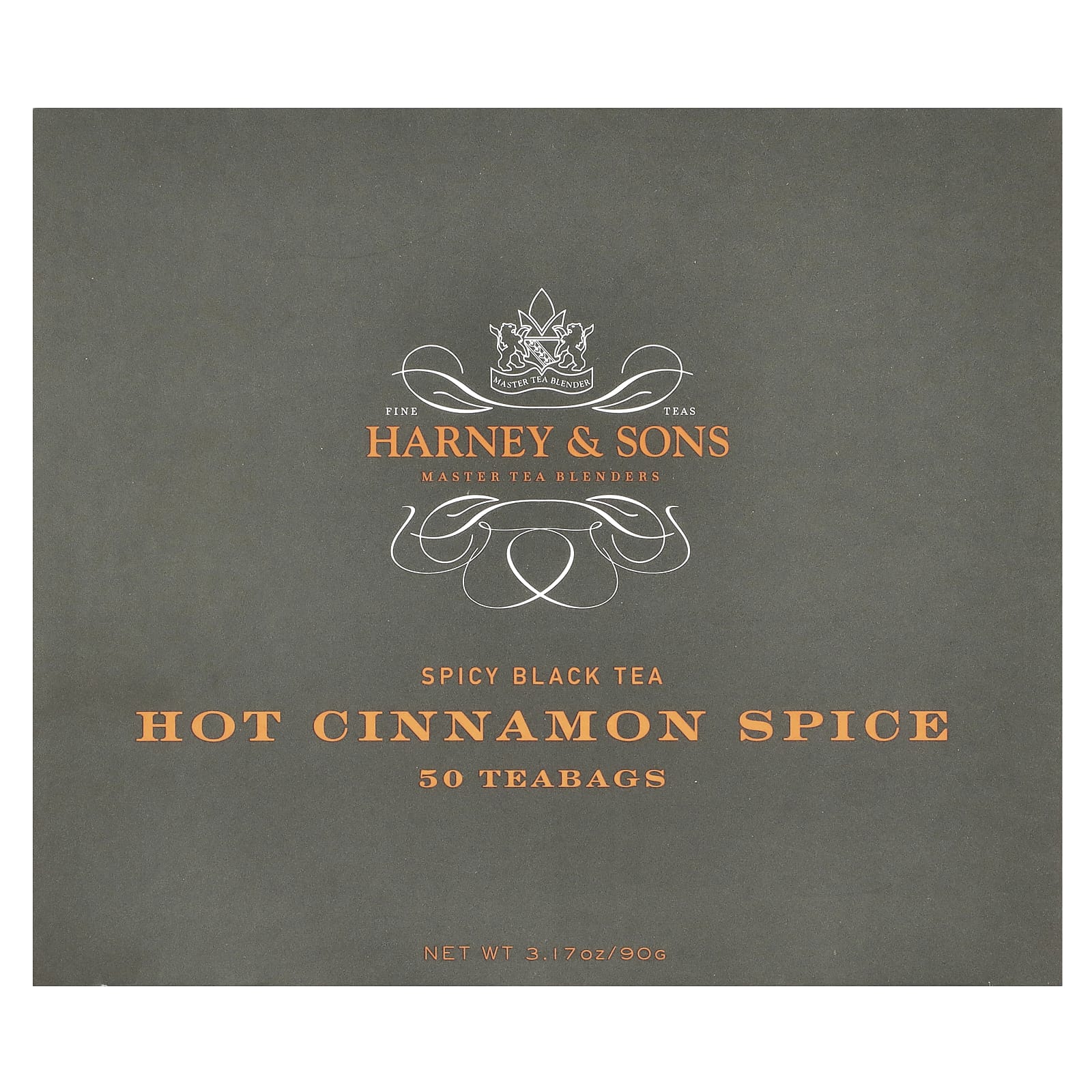 Harney & Sons, Пряный черный чай, горячая корица, 50 чайных пакетиков, 90 г (3,17 унции)