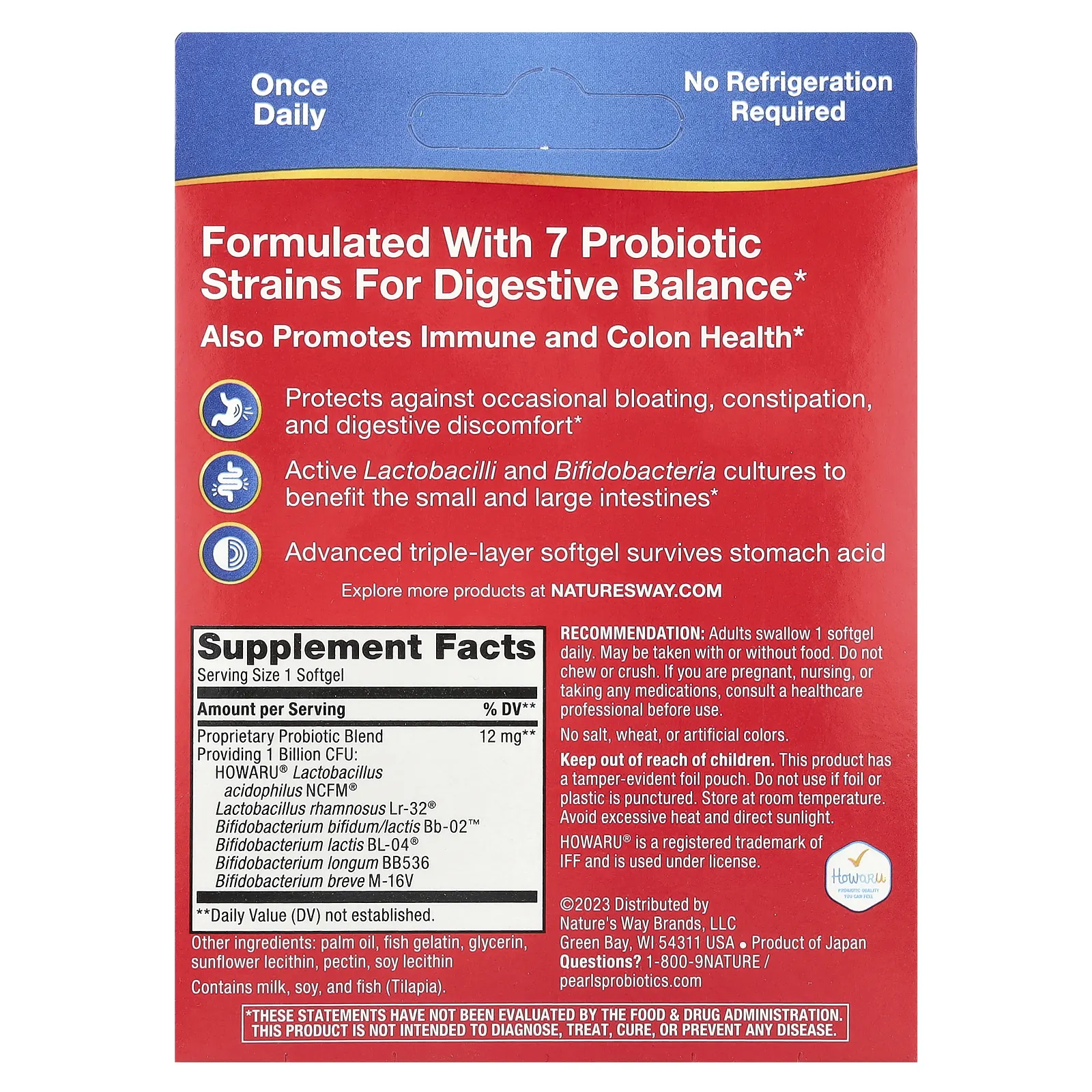 Nature's Way, Probiotic Pearls Complete, пробиотик, 90 капсул