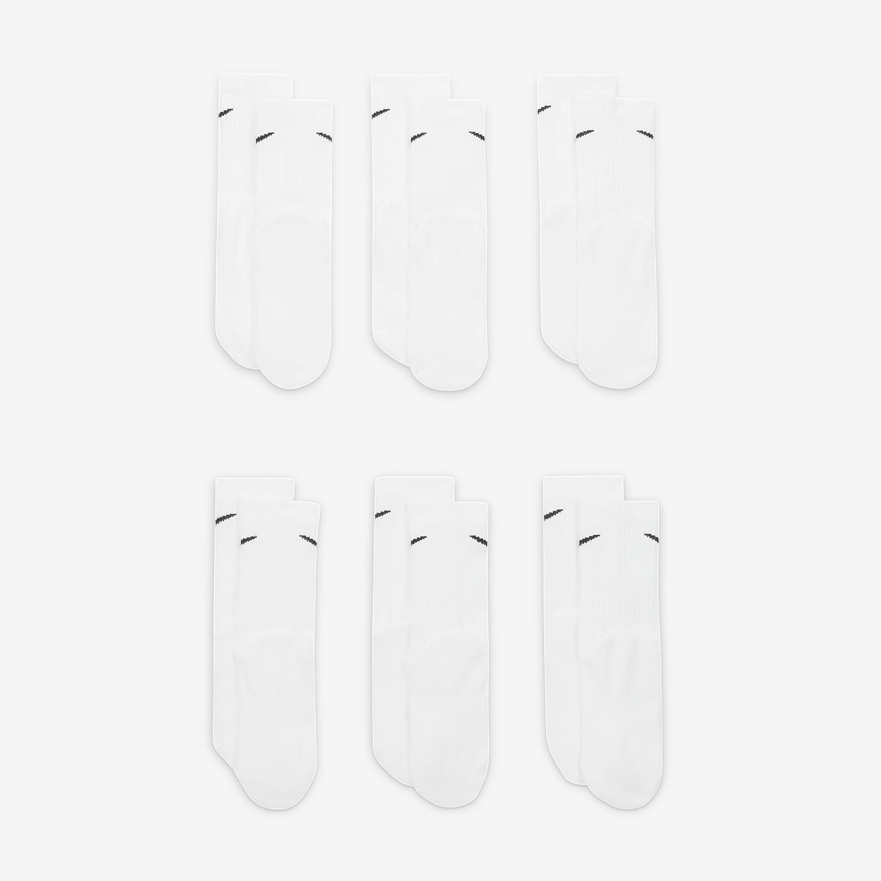 Nike Everyday Kids' Cushioned Crew Socks (6 Pairs)
