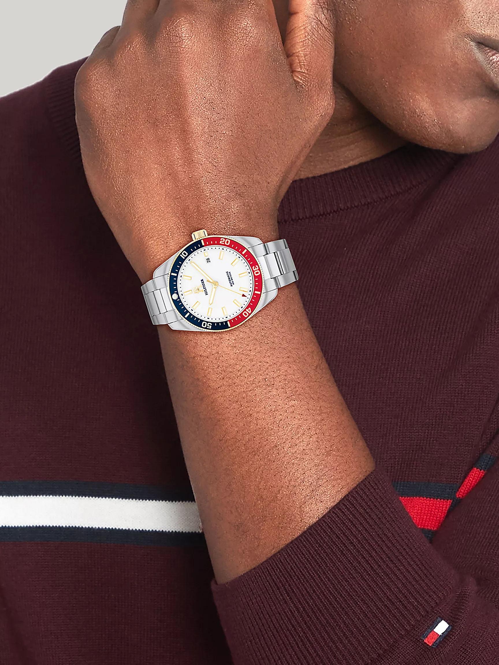 Мужские часы Tommy Hilfiger, Автоматические дайверские часы 40 мм Signature