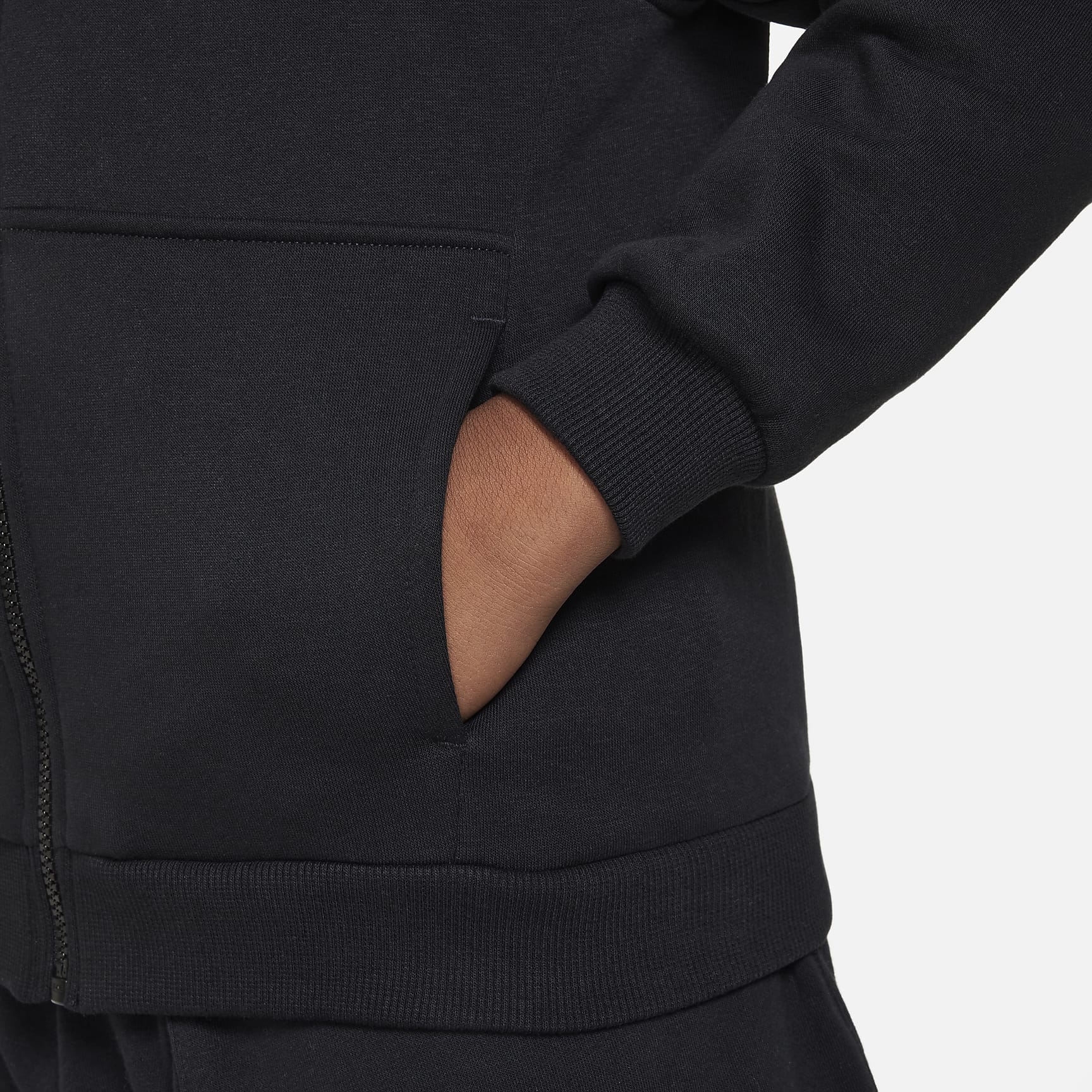 Nike Sportswear Club Fleece Big Kids' Full-Zip Hoodie (Extended Size)