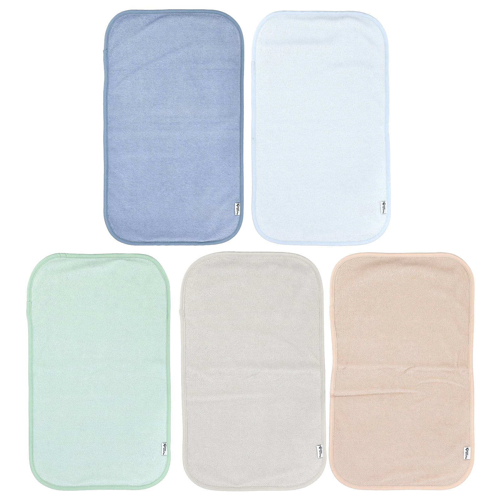 Green Sprouts, Stay Dry Burp Pads, Multicolor, 5 Pads