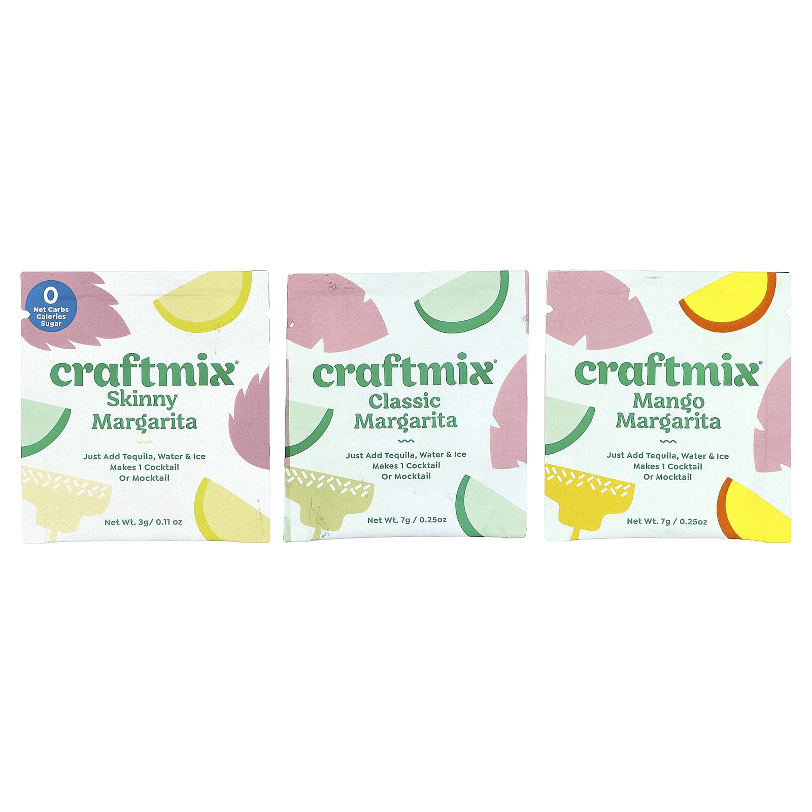 Craftmix, Margarita, ассорти вкусов, 12 пакетиков по 68 г (2,4 унции)