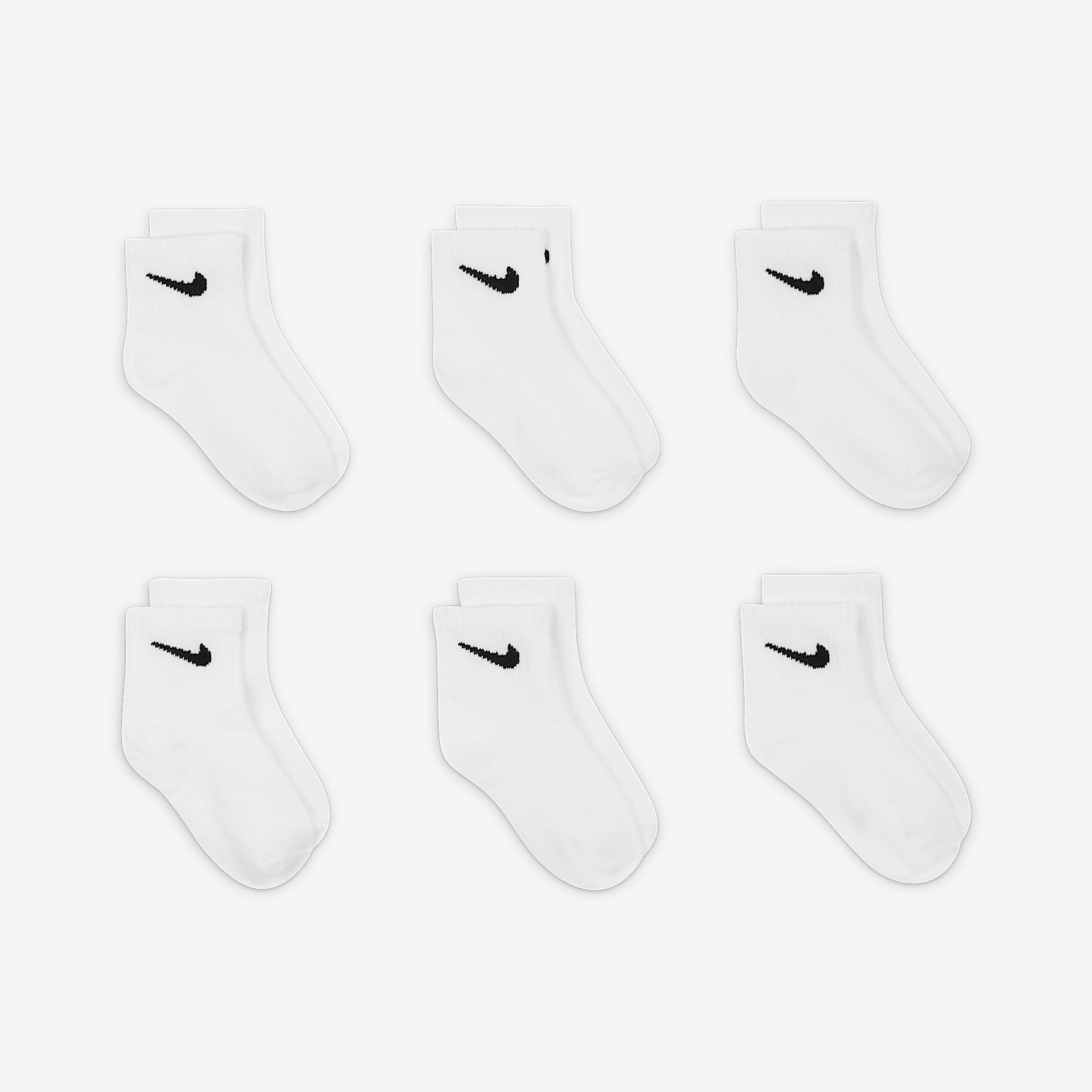 Nike Logo Ankle Socks Box Set (6 Pairs) Baby Socks