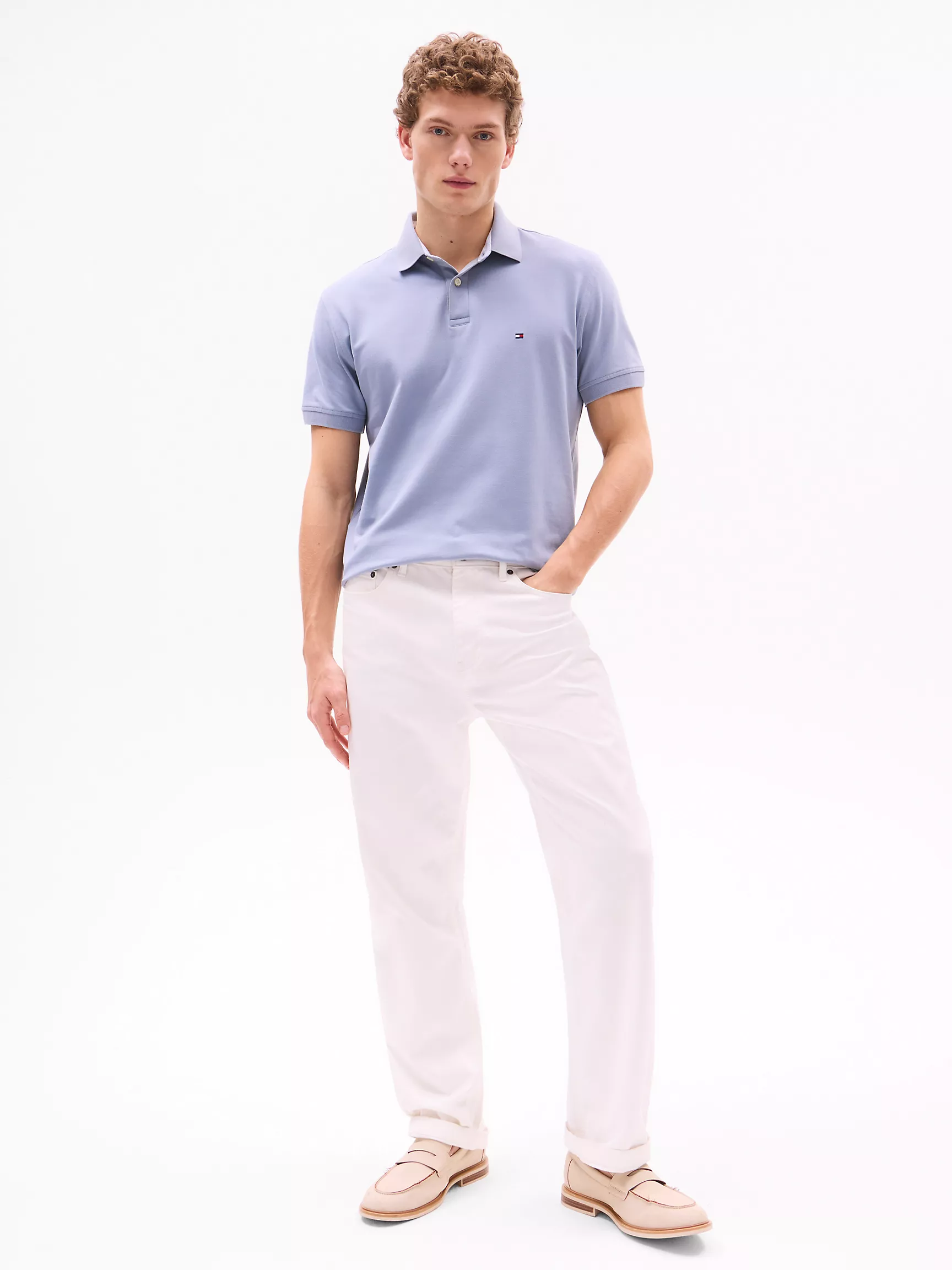 Мужское поло Tommy Hilfiger, Эластичное поло стандартного кроя Tommy