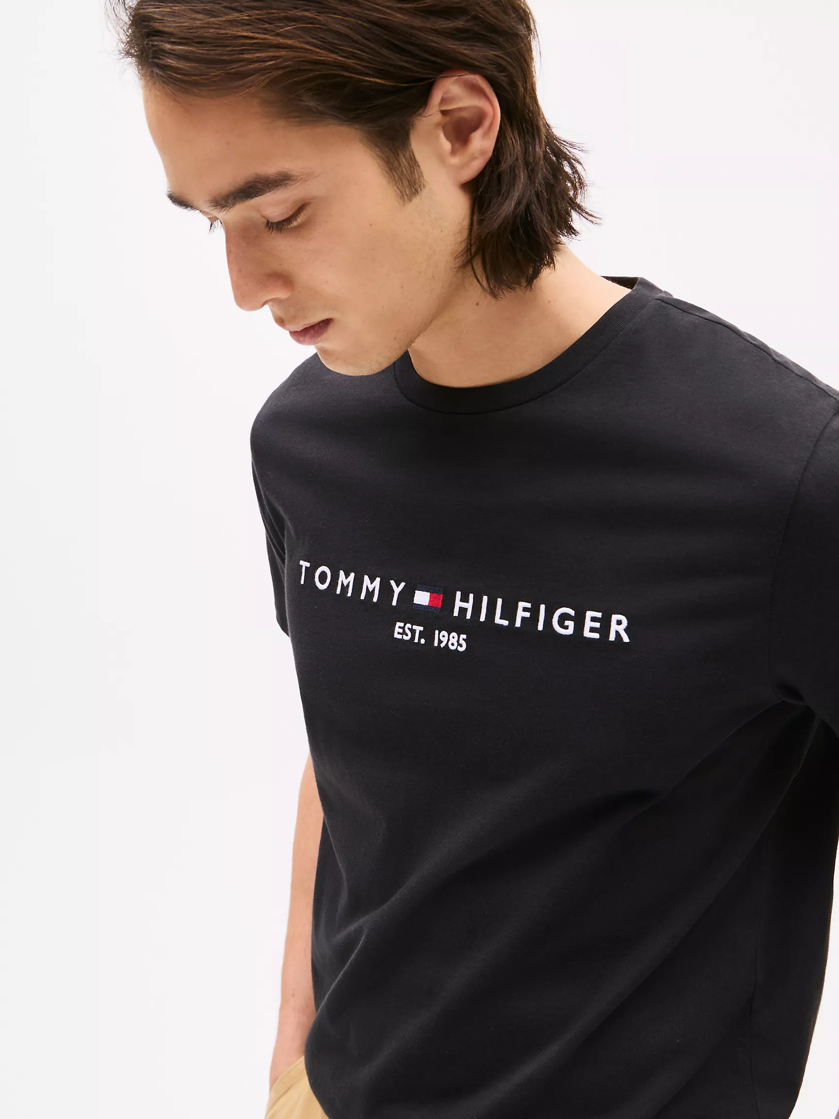 Мужская футболка Tommy Hilfiger, Футболка с вышитым логотипом Tommy