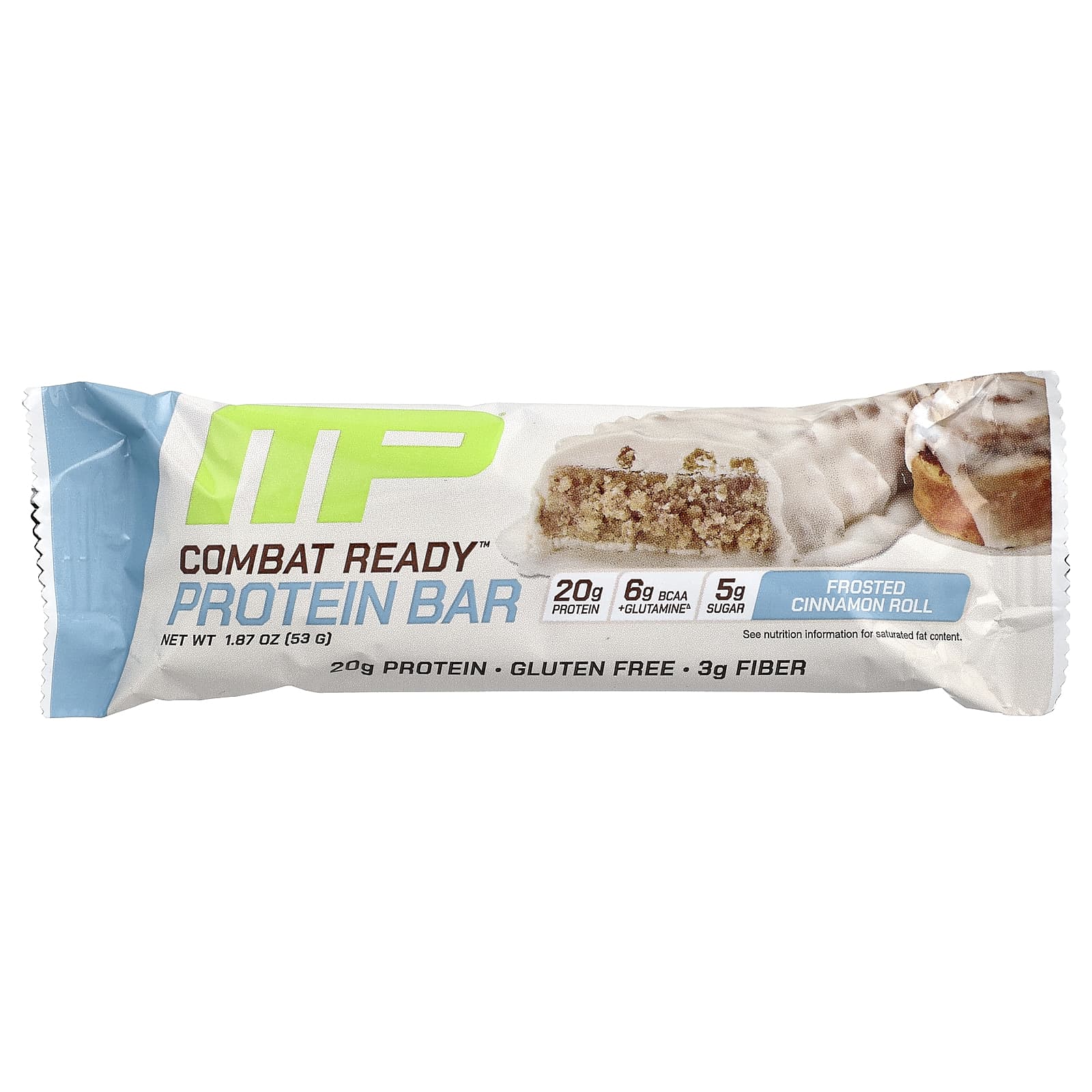 MusclePharm, Протеиновый батончик Combat Ready ™, булочка с корицей, 12 батончиков, 53 г (1,87 унции)