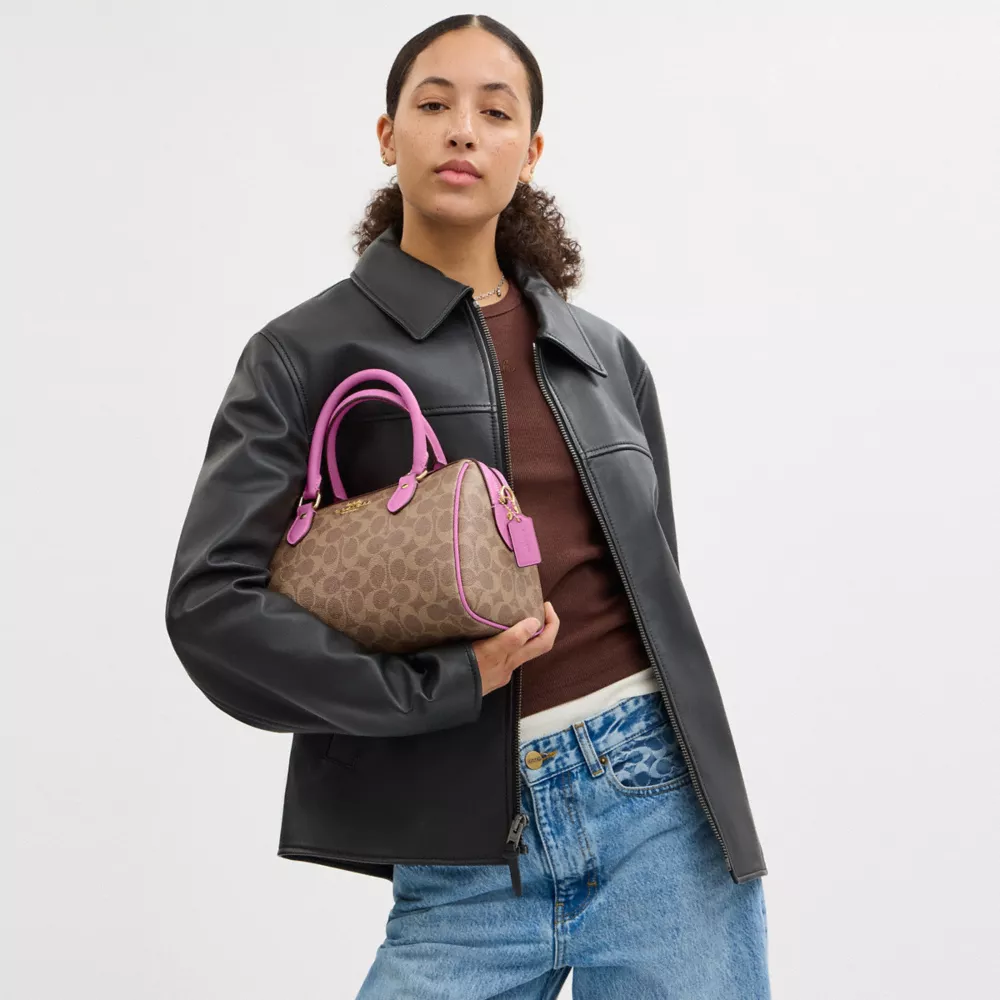 Сумка COACH Rowan Satchel Bag In Signature Canvas