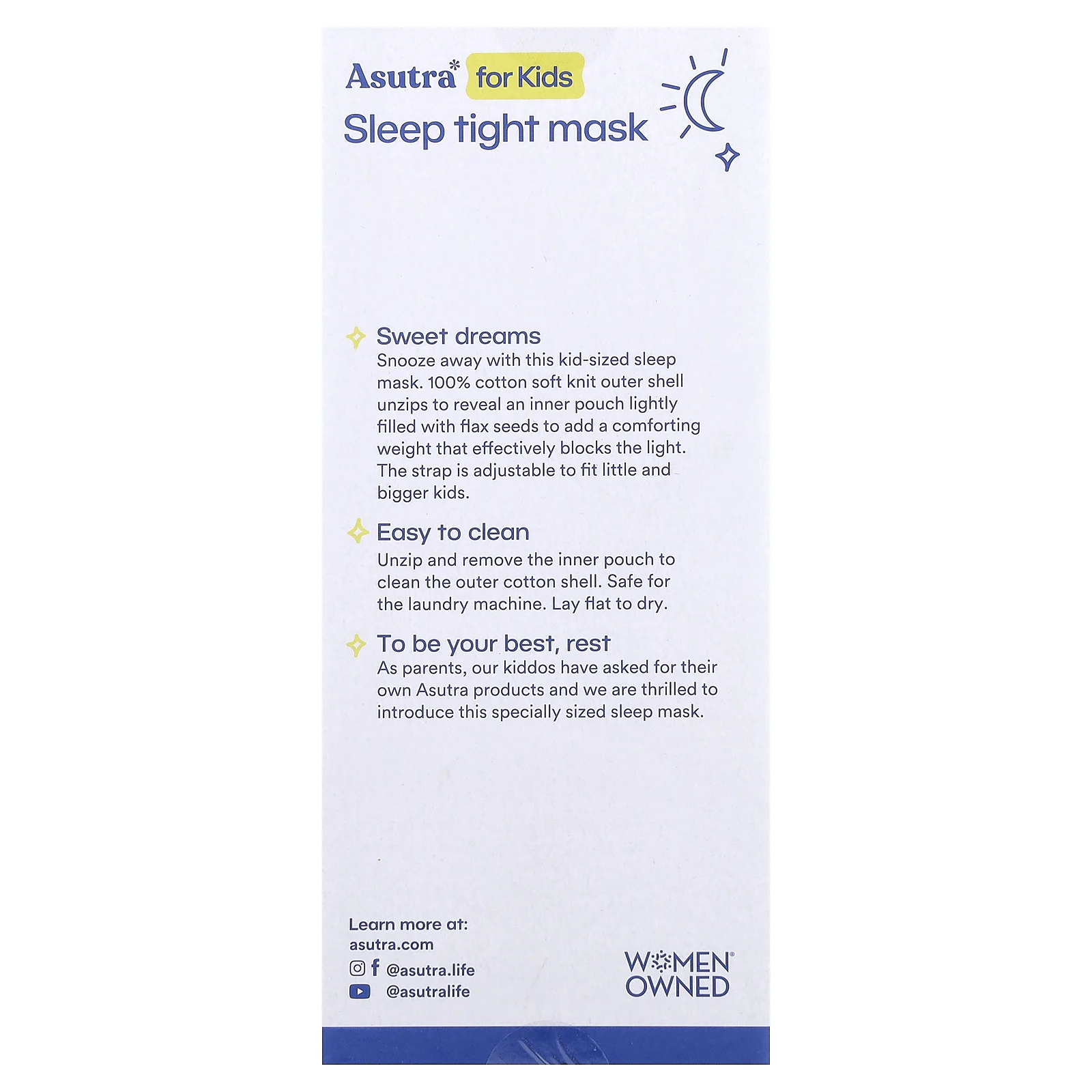 Asutra, маска для здорового сна, 1 шт.