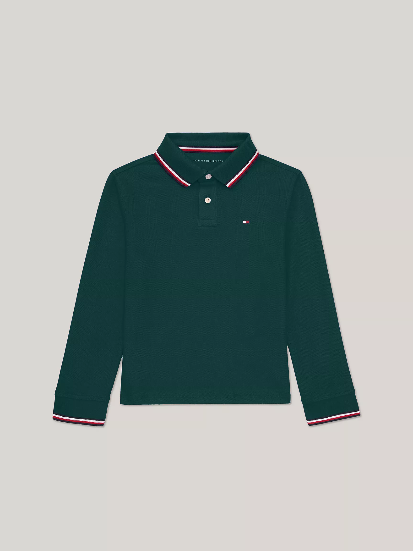 Рубашка-поло для мальчиков Tommy Hilfiger, Детское влагоотводящее поло Tommy с длинным рукавом