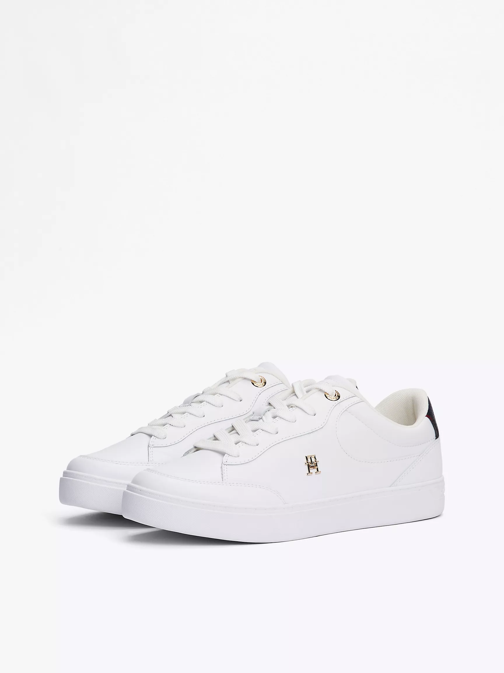 Женские кроссовки Tommy Hilfiger, Кожаные кеды с монограммным узором