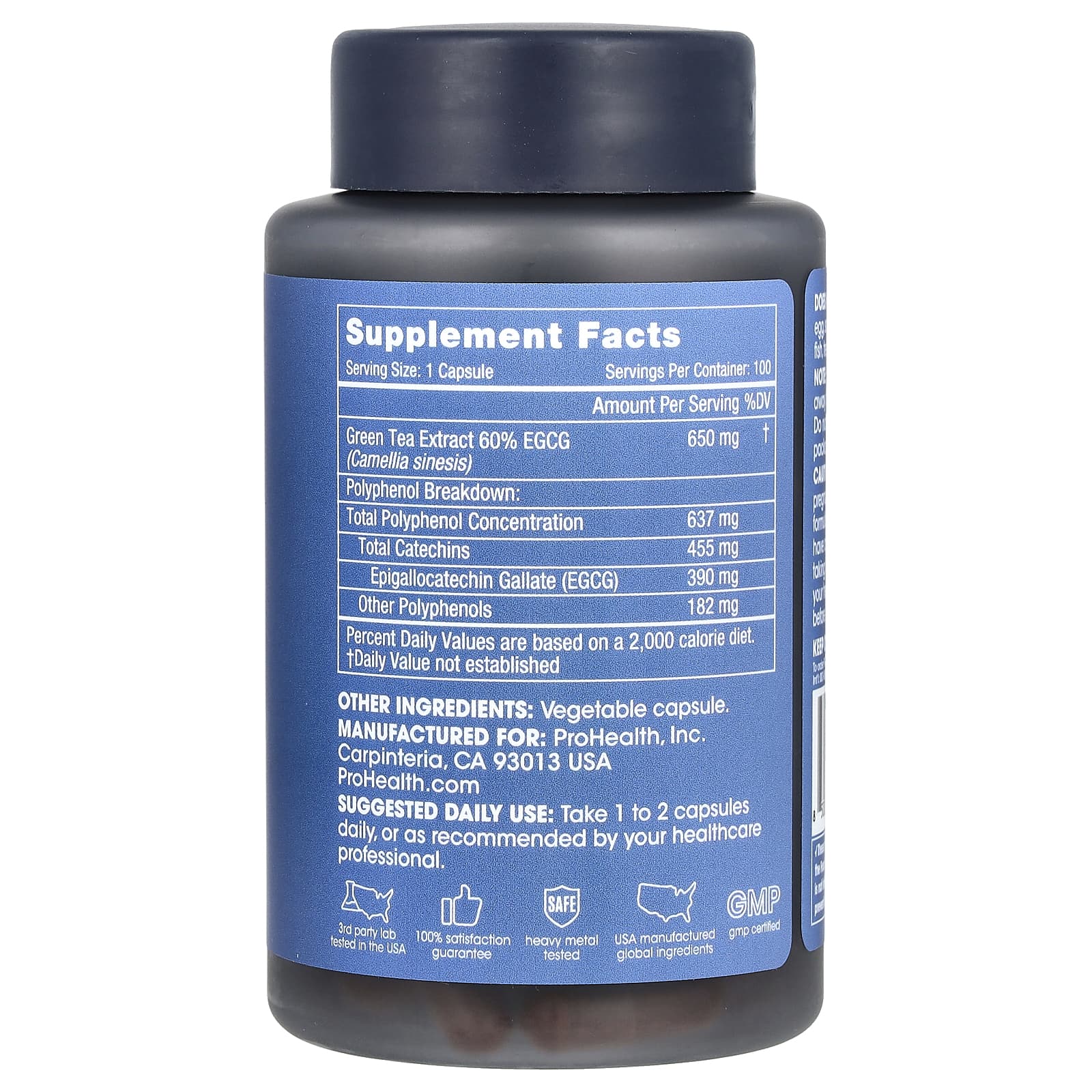 ProHealth Longevity, Green Tea, EGCG Extreme, 100 капсул