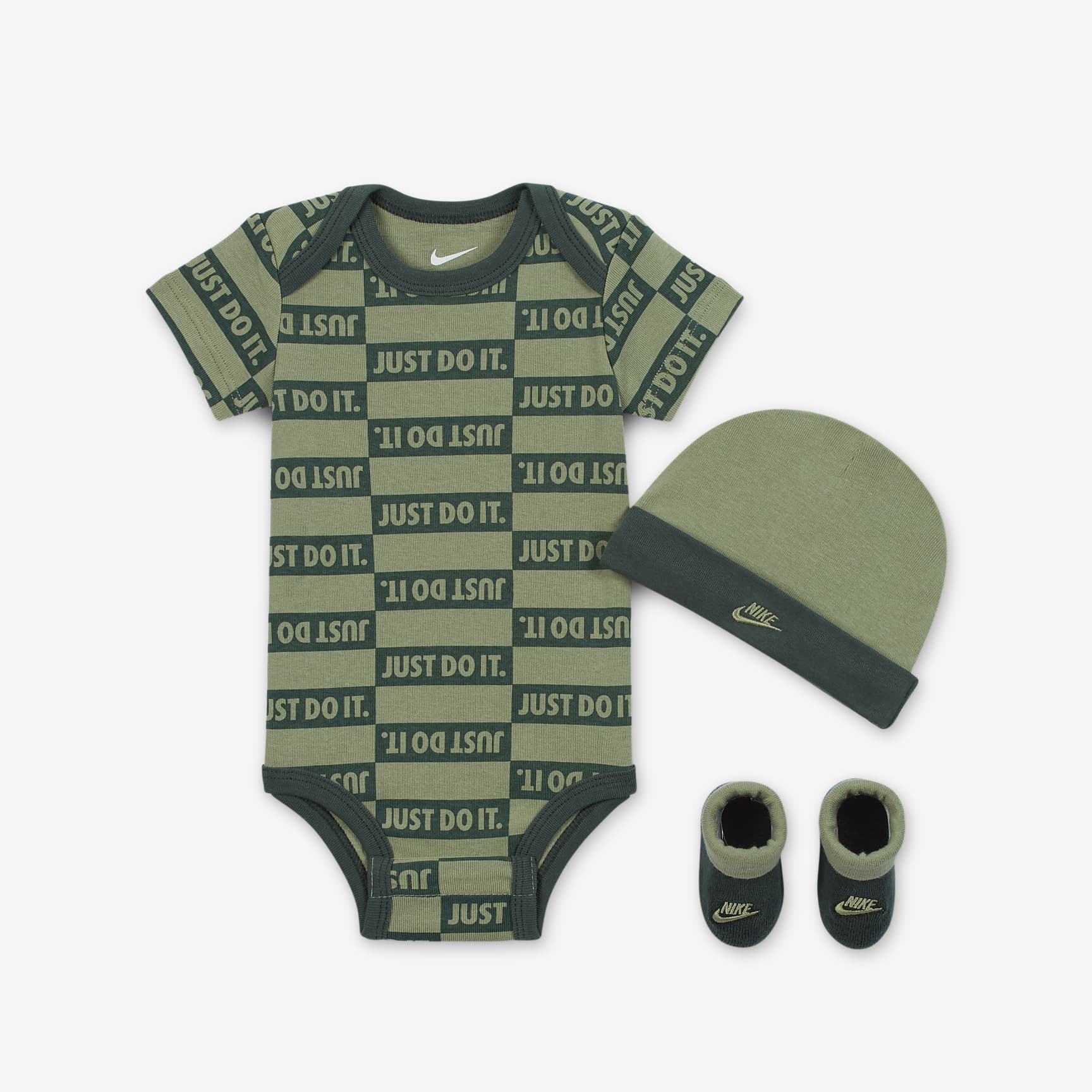 Nike Baby (0-9M) Textured Club 3-Piece Bodysuit Set