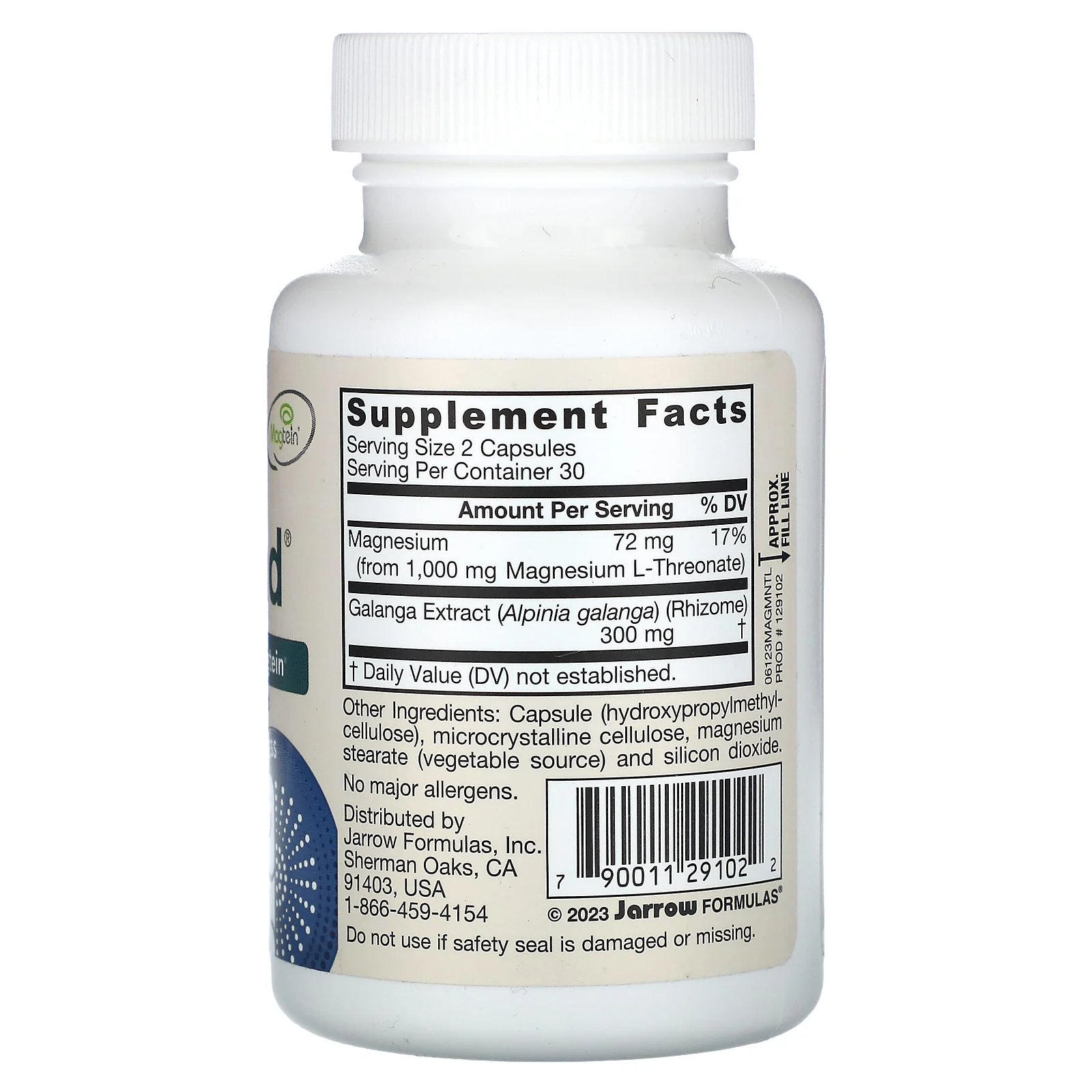 Jarrow Formulas, Vegan MagMind, для продуктивности, 60 растительных капсул