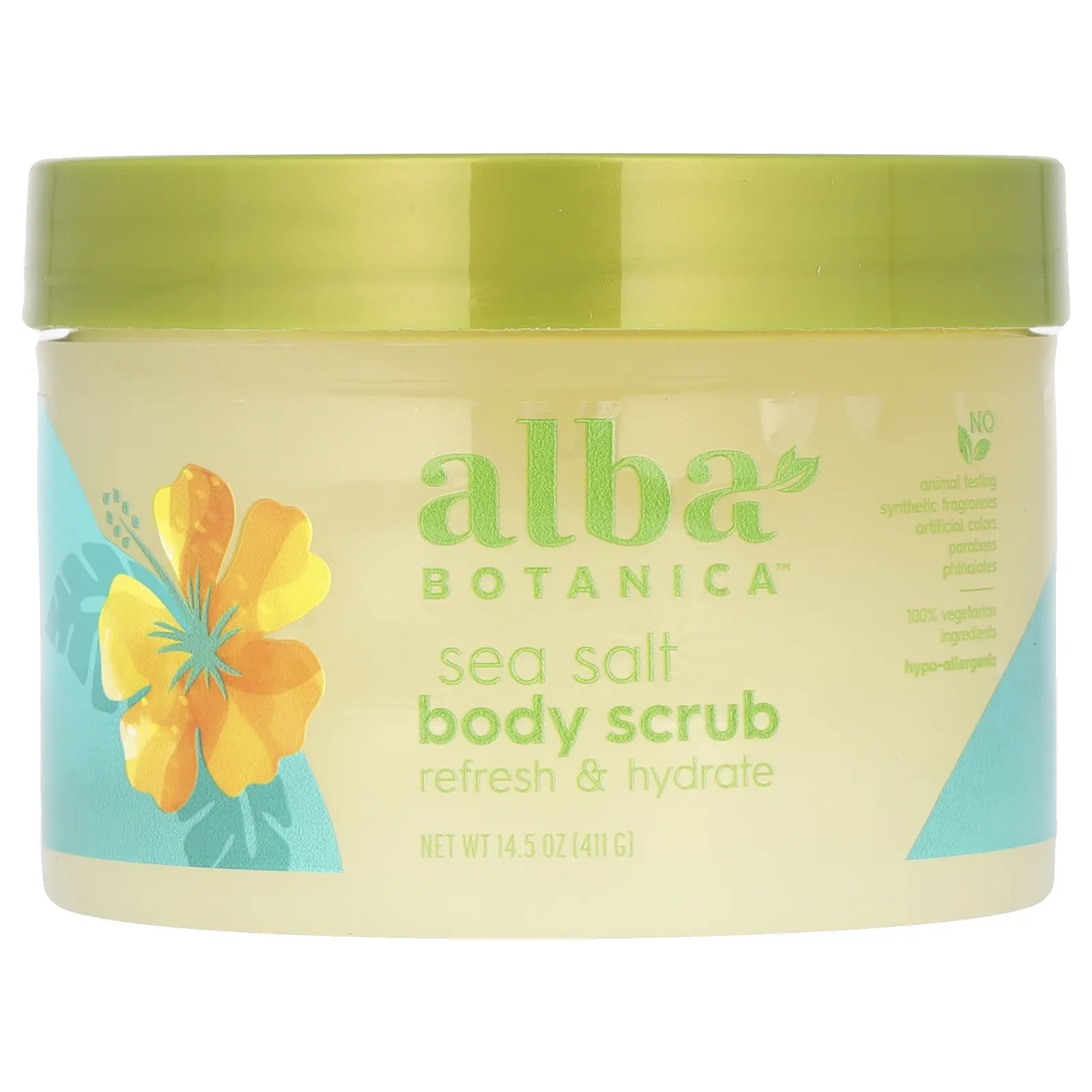 Alba Botanica, скраб для тела с морской солью, 411 г (14,5 унции)