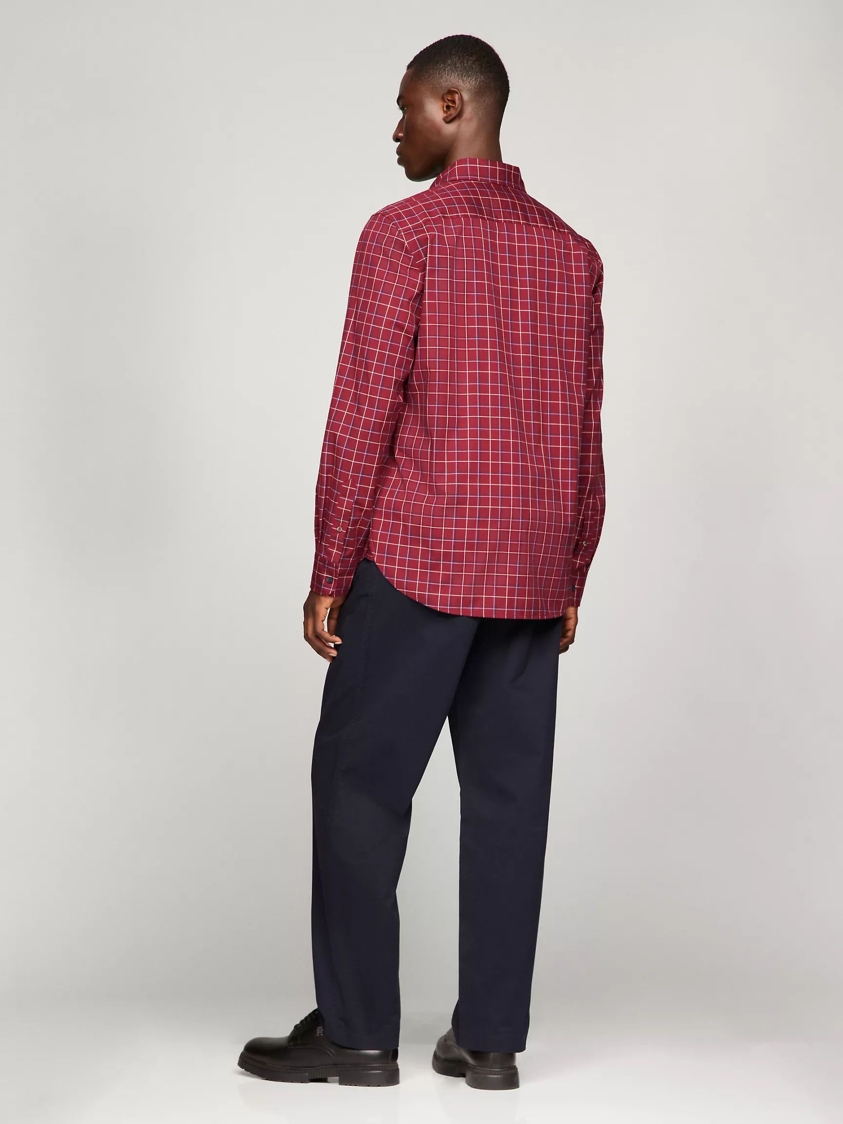 Мужская рубашка Tommy Hilfiger, Рубашка из поплина в клетку стандартного кроя