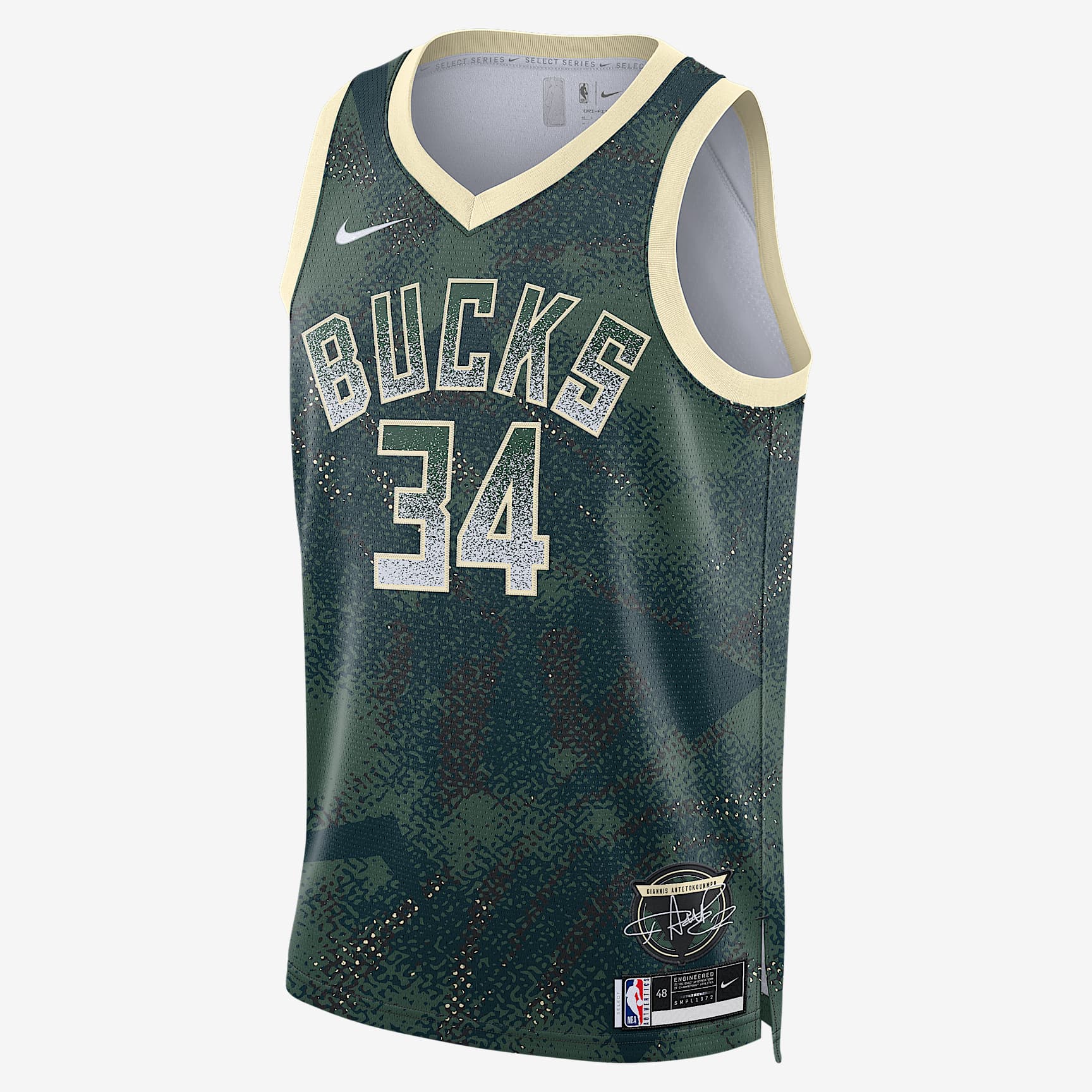 Giannis Antetokounmpo Milwaukee Bucks 2025/26 Select Series Men's Nike Dri-FIT NBA Swingman Jersey