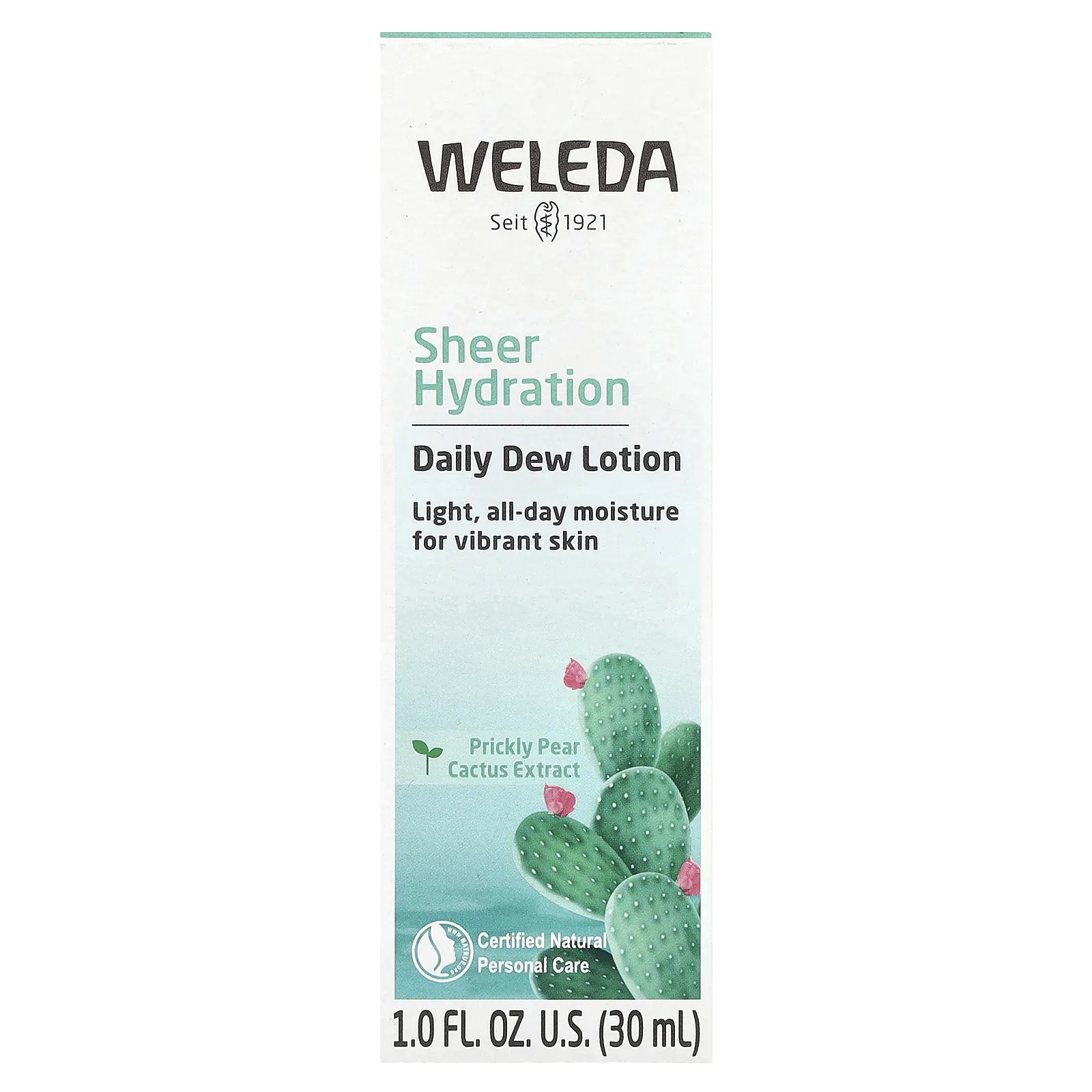 Weleda, Sheer Hydration, ежедневный увлажняющий лосьон, экстракт опунции, 30 мл (1 жидк. унция)