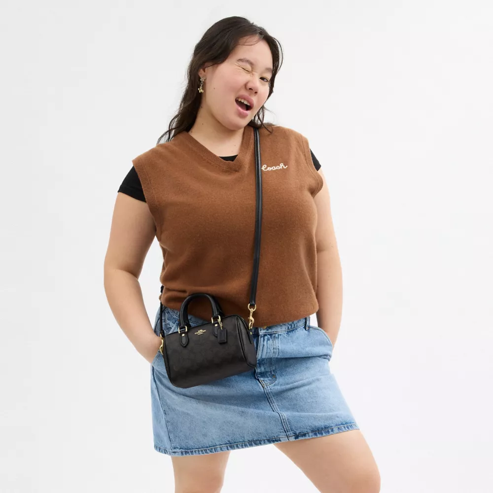 Сумка COACH Mini Rowan Crossbody Bag In Signature Canvas