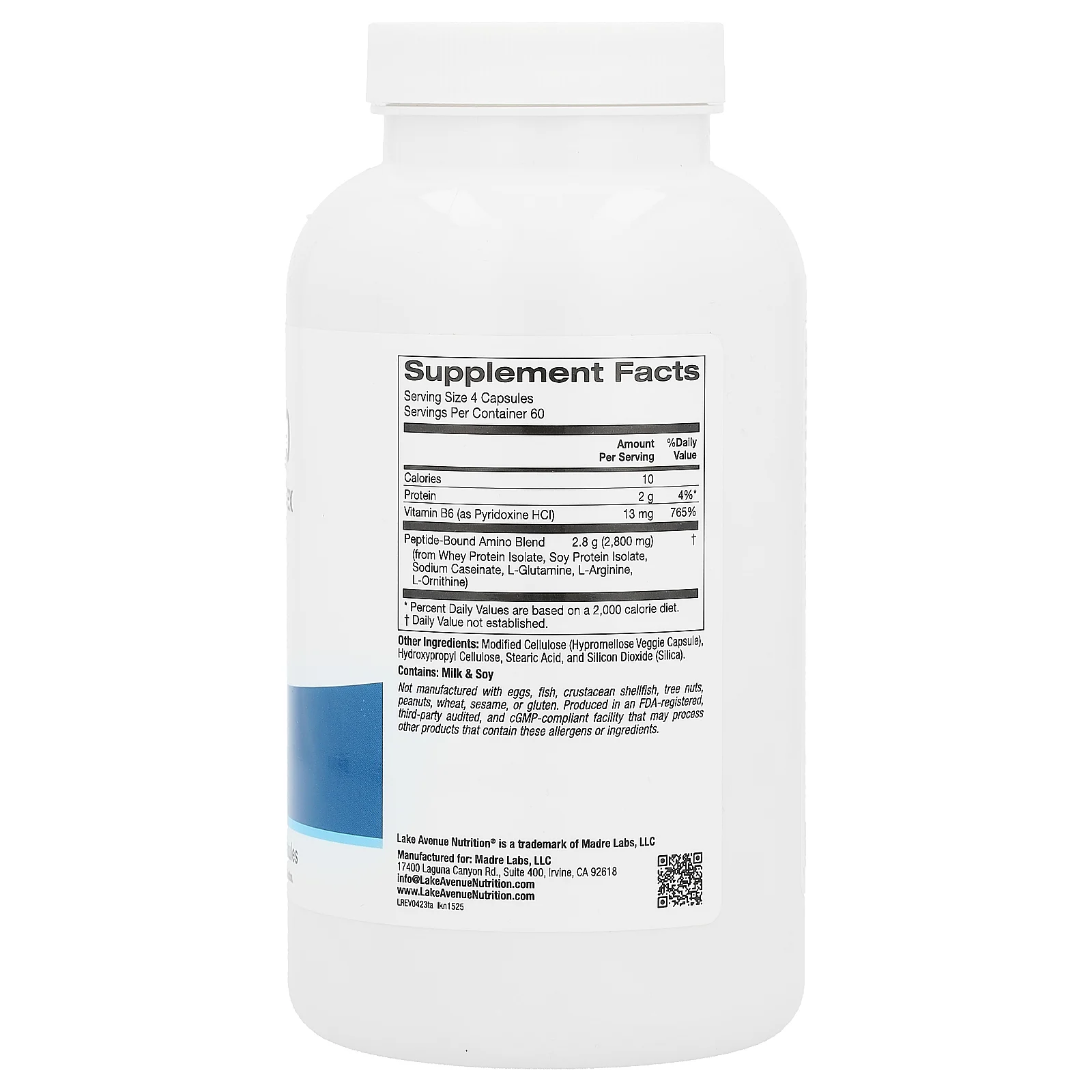 Lake Avenue Nutrition, аминокислоты, 240 растительных капсул