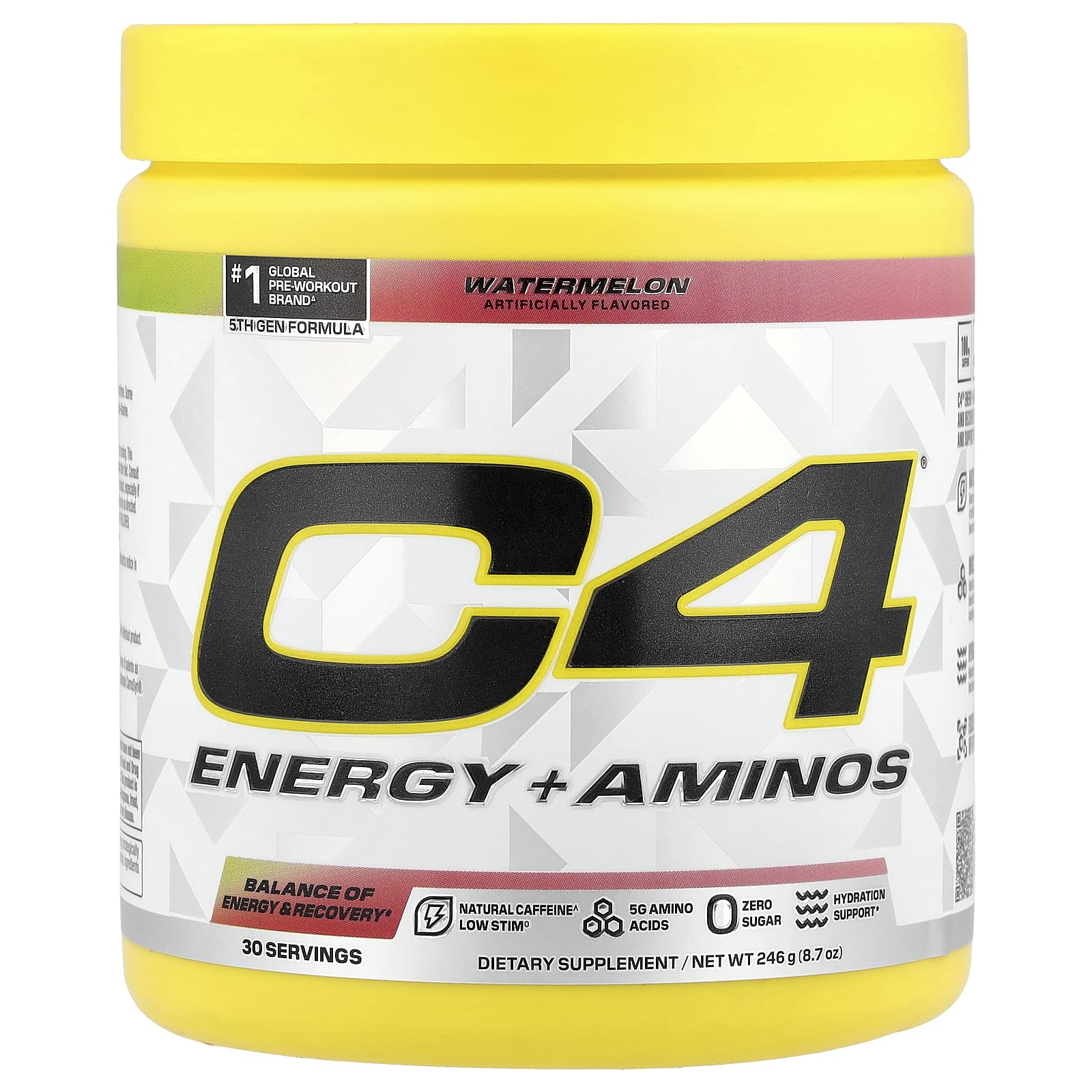 C4 / Cellucor, C4® Energy + Aminos, со вкусом арбуза, 246 г (8,7 унции)