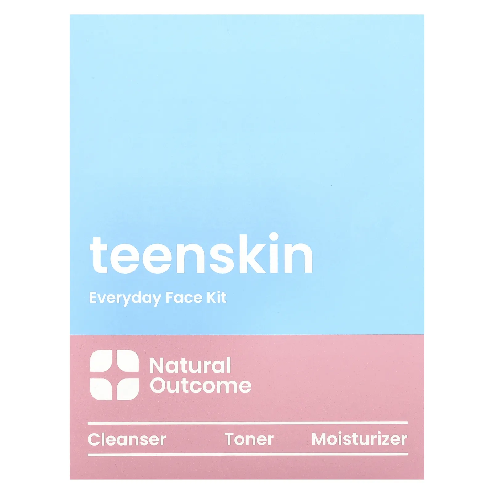 Natural Outcome, Teenskin, набор для повседневного ухода за лицом, набор из 3 предметов