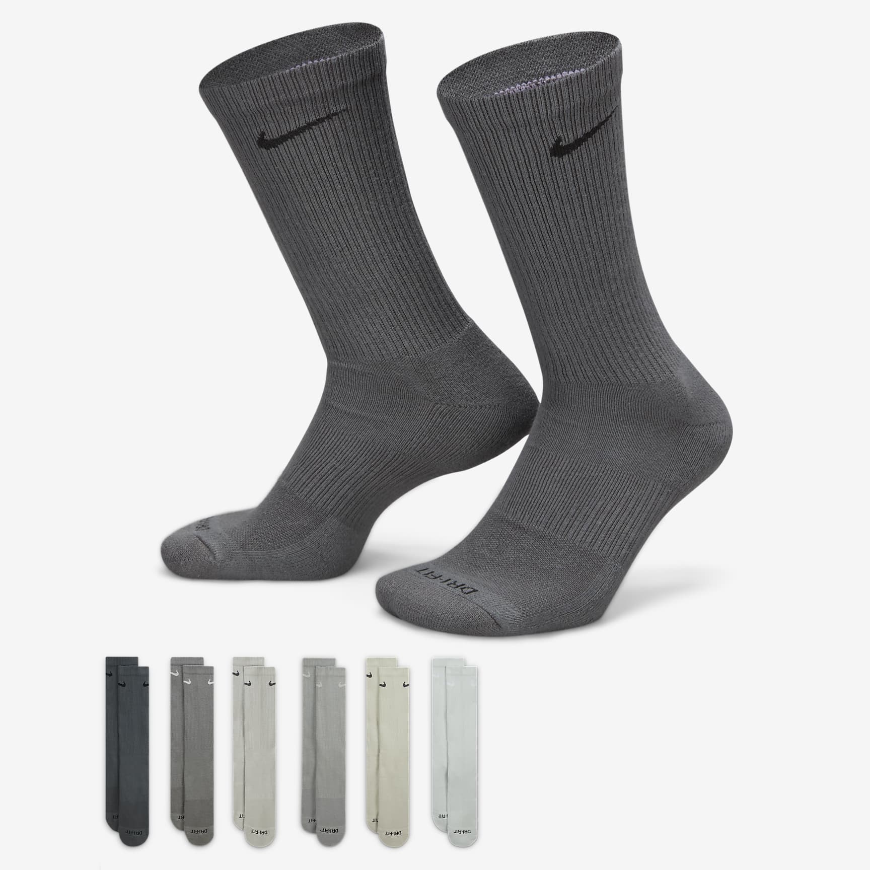 Nike Everyday Plus Cushioned Training Crew Socks (6 Pairs)