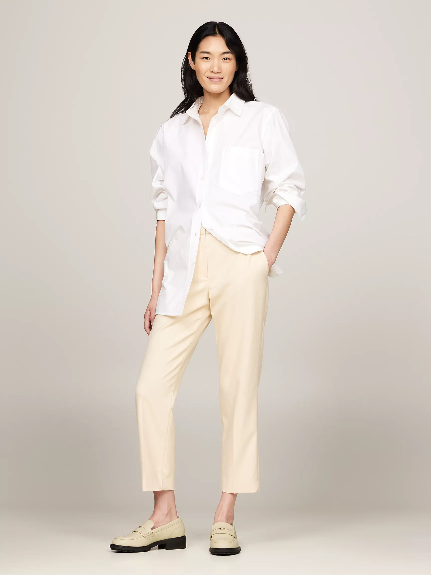 Женская обувь Tommy Hilfiger, Кожаные лоферы с логотипом TH