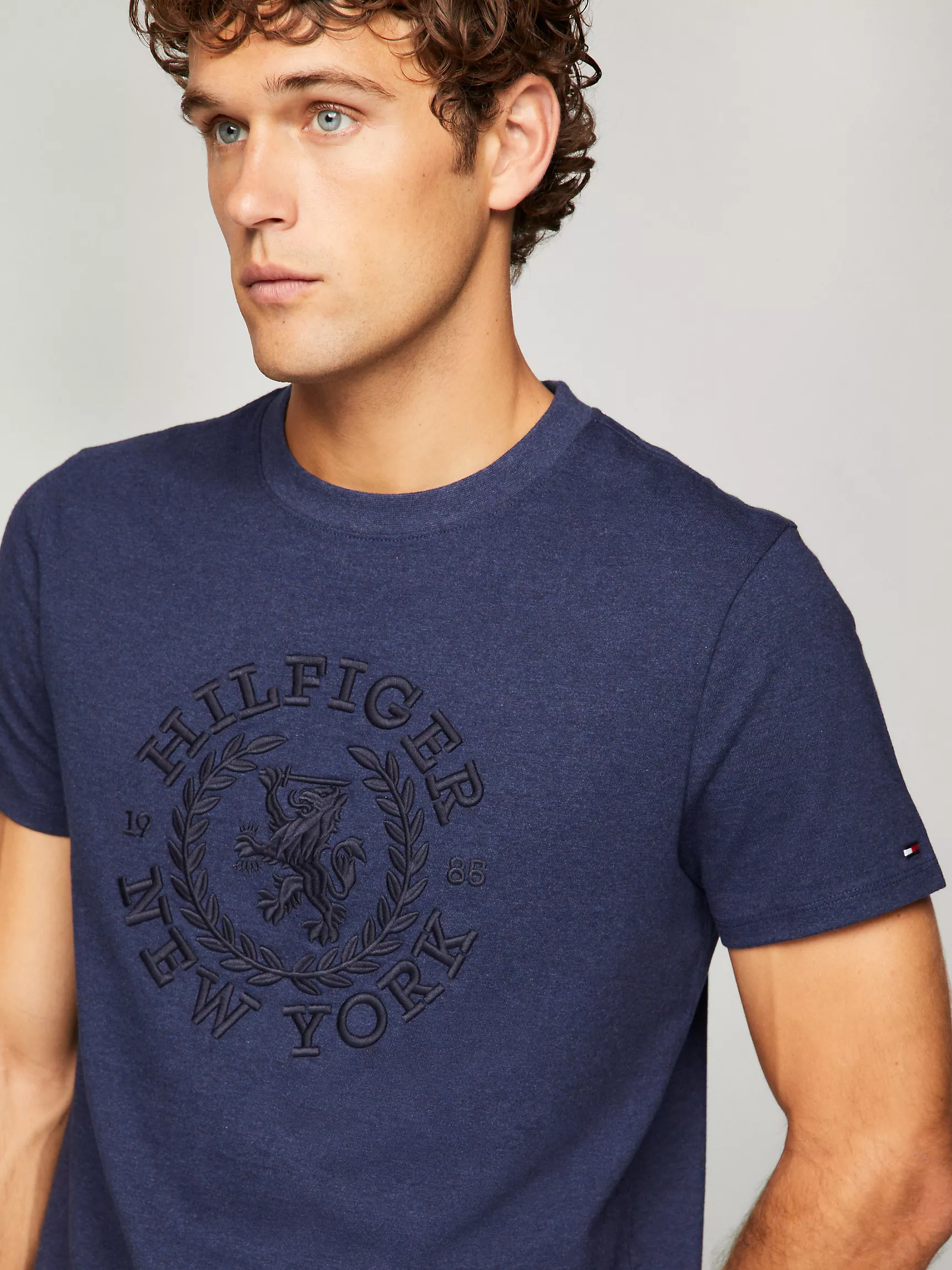 Мужская футболка Tommy Hilfiger, Футболка с вышитым логотипом Heritage Crest