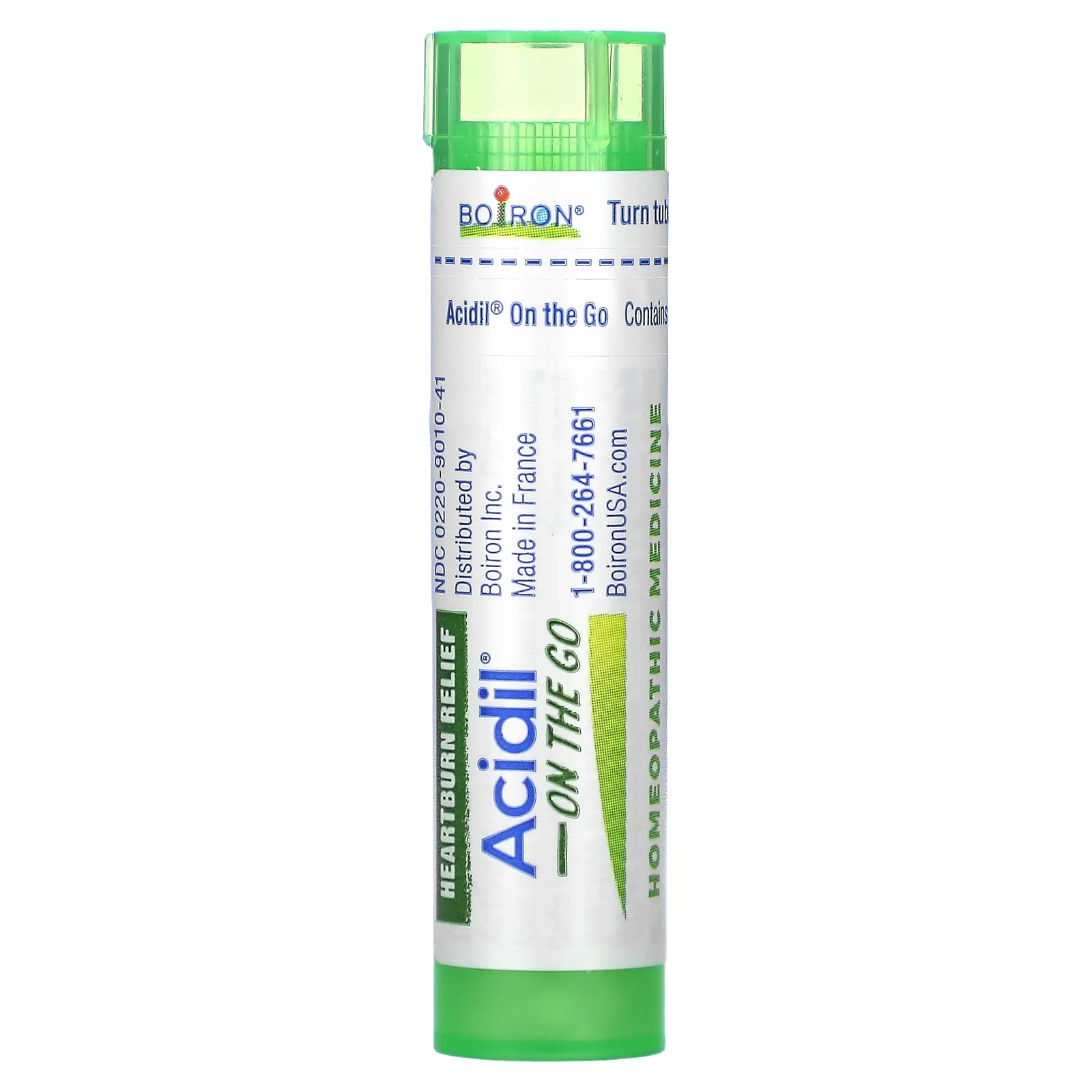 Boiron, Acidil On The Go, для облегчения симптомов изжоги, 2 переносные тубы, 80 гранул в каждой