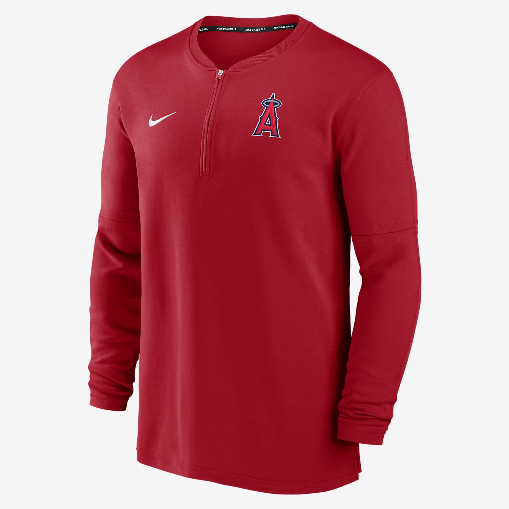 Los Angeles Angels Authentic Collection Game Time Men's Nike Dri-FIT MLB 1/2-Zip Long-Sleeve Top