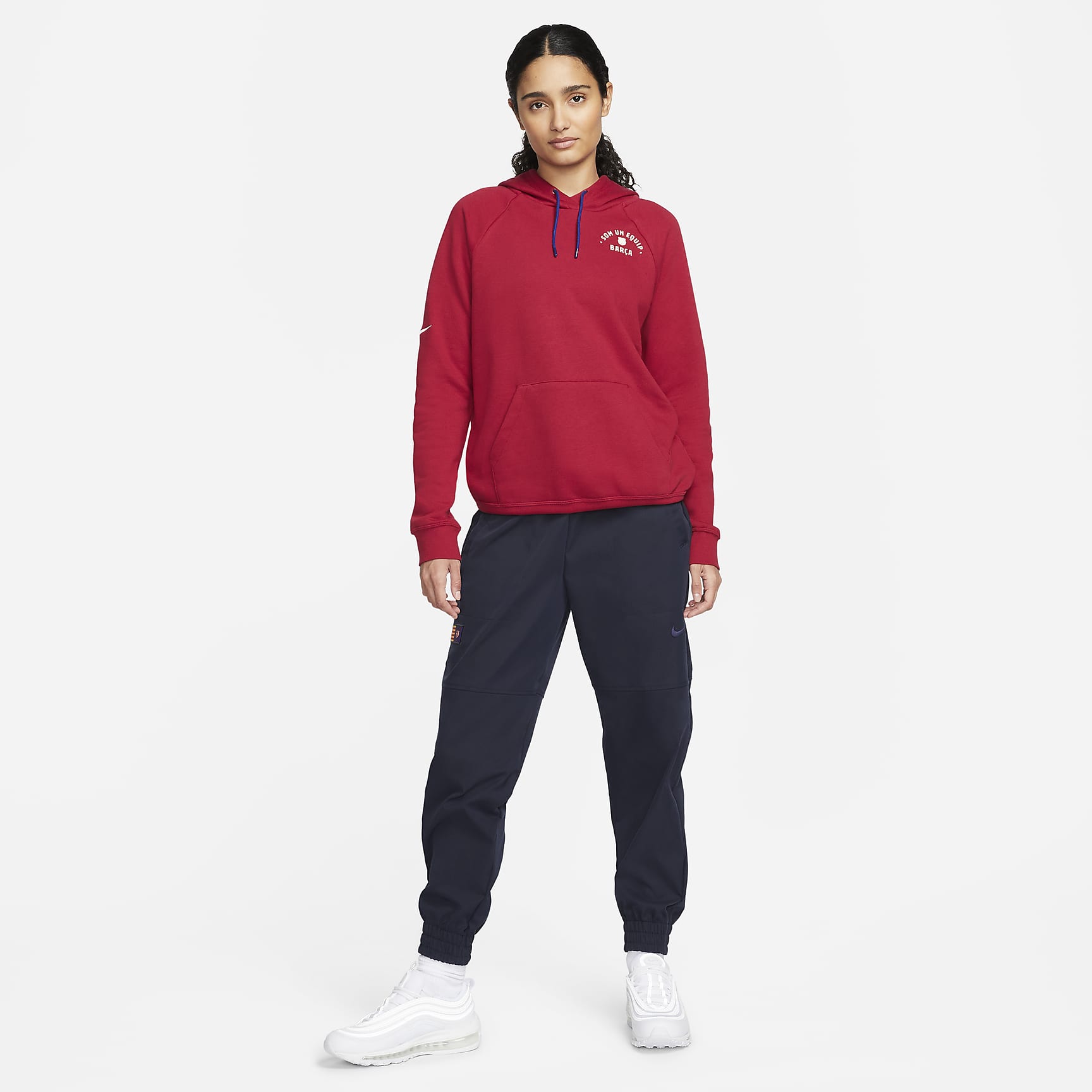 FC Barcelona Essential Women's Nike Fleece Pullover Hoodie