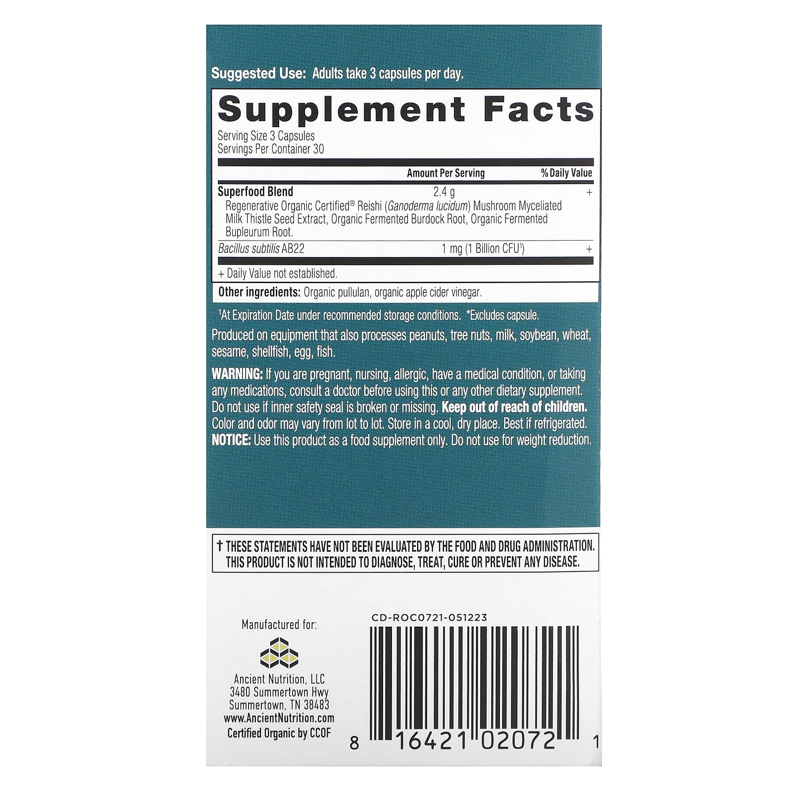 Dr. Axe / Ancient Nutrition, средство для очищения печени, 90 капсул