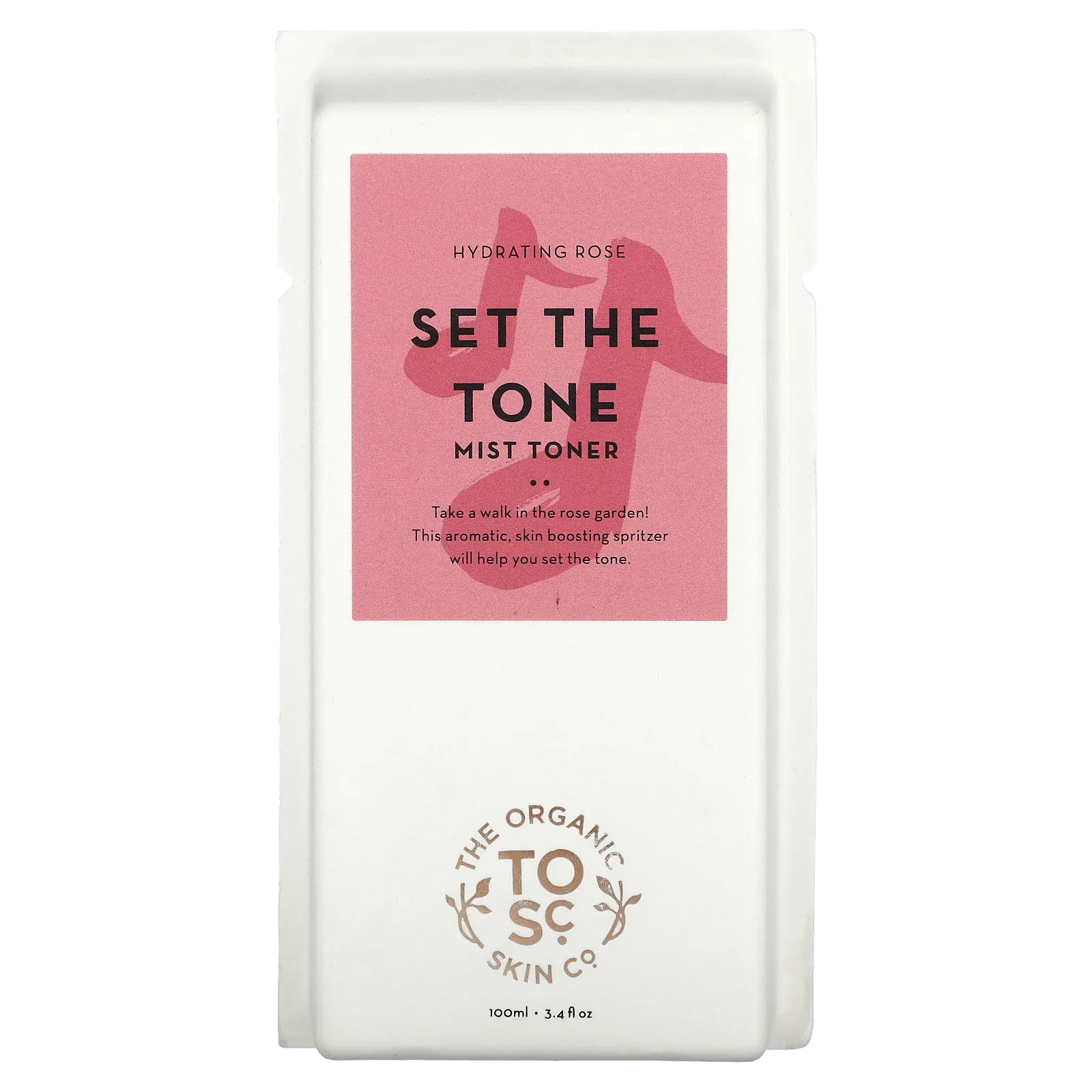 The Organic Skin Co., Set The Tone, тоник-спрей, увлажняющая роза, 100 мл (3,4 жидк. Унции)