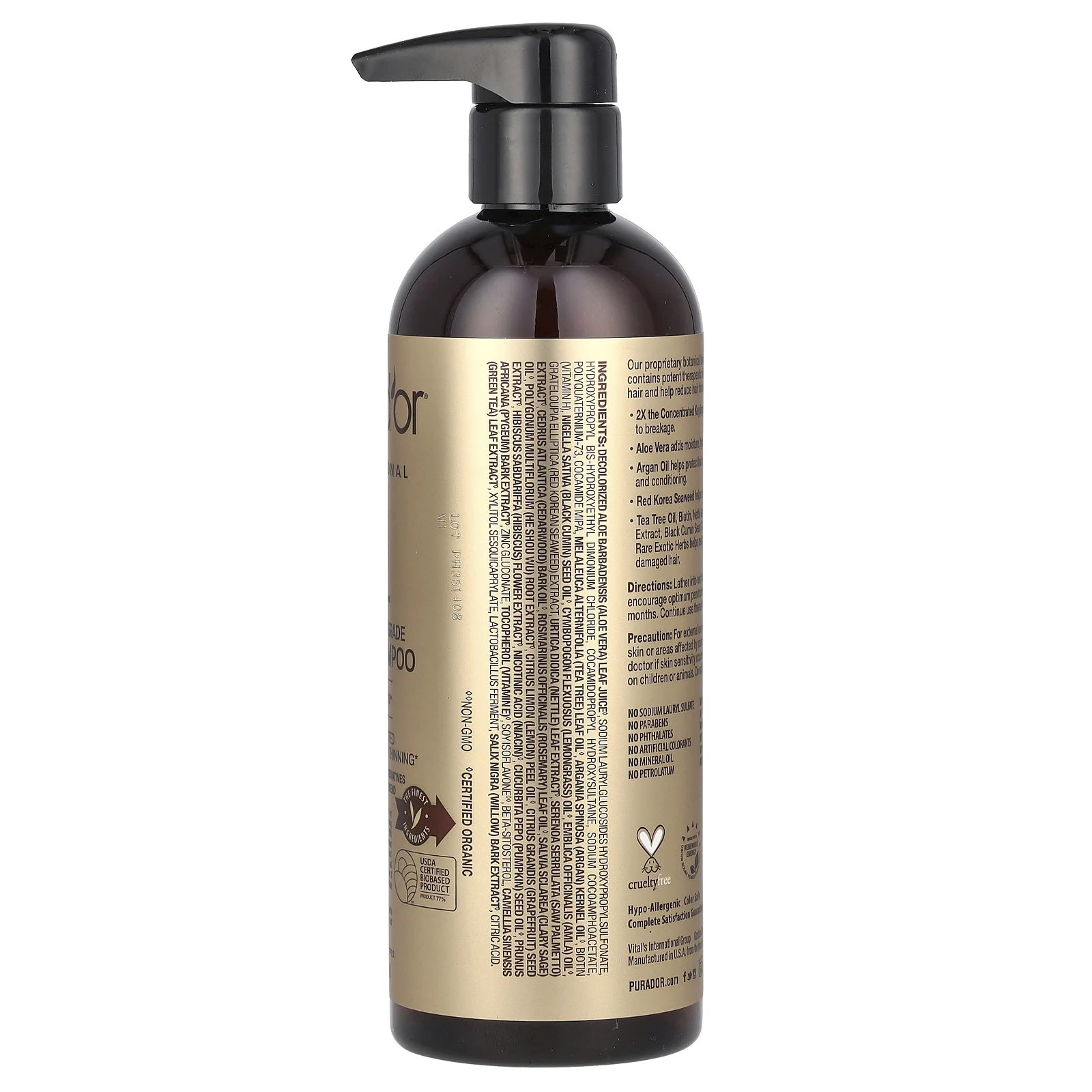 Pura D'or, Профессиональный шампунь с биотином, для всех типов волос, 473 мл (16 жидк. Унций)