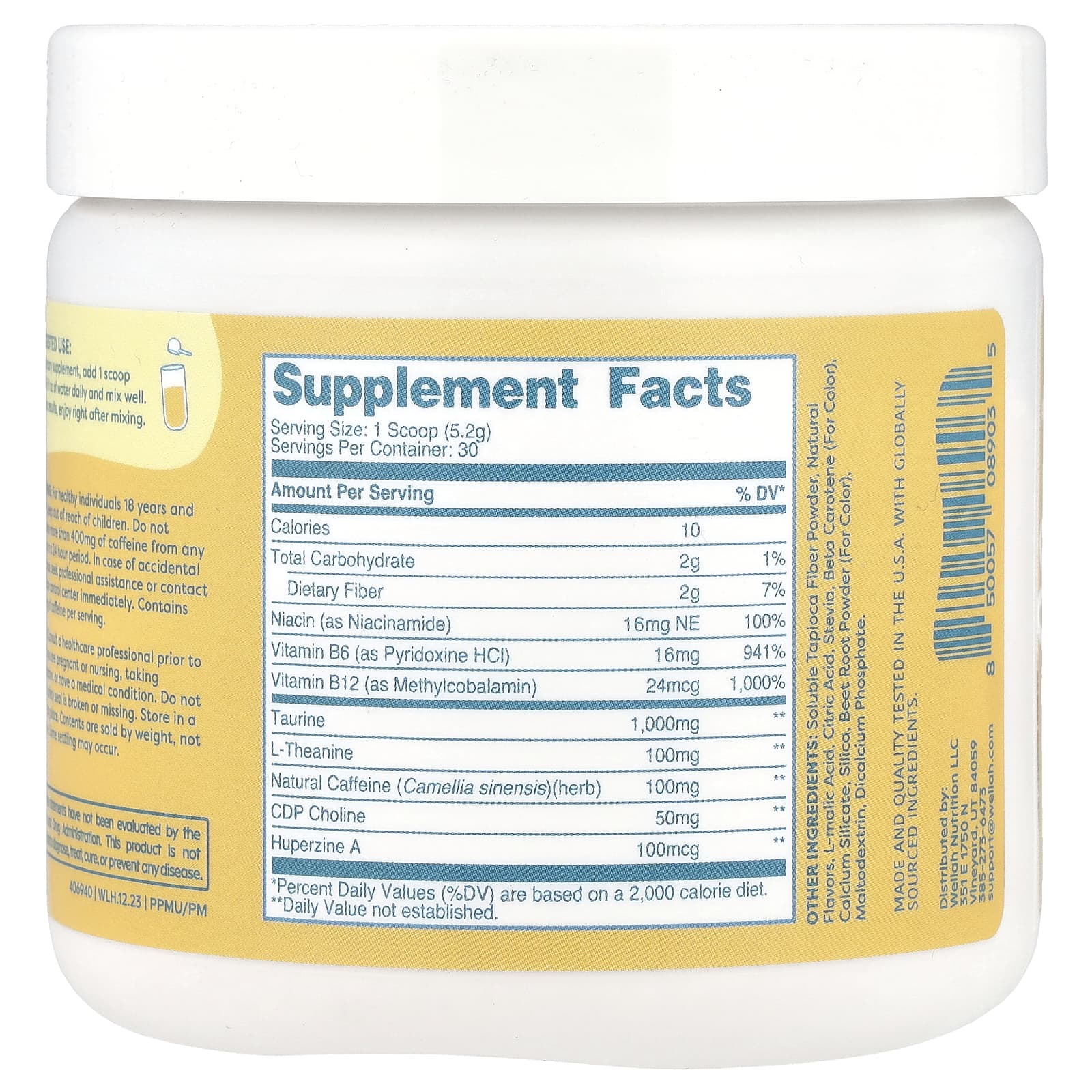 Wellah, Perfect Pick-Me-Up, персик и манго, 156 г (5,6 унции)