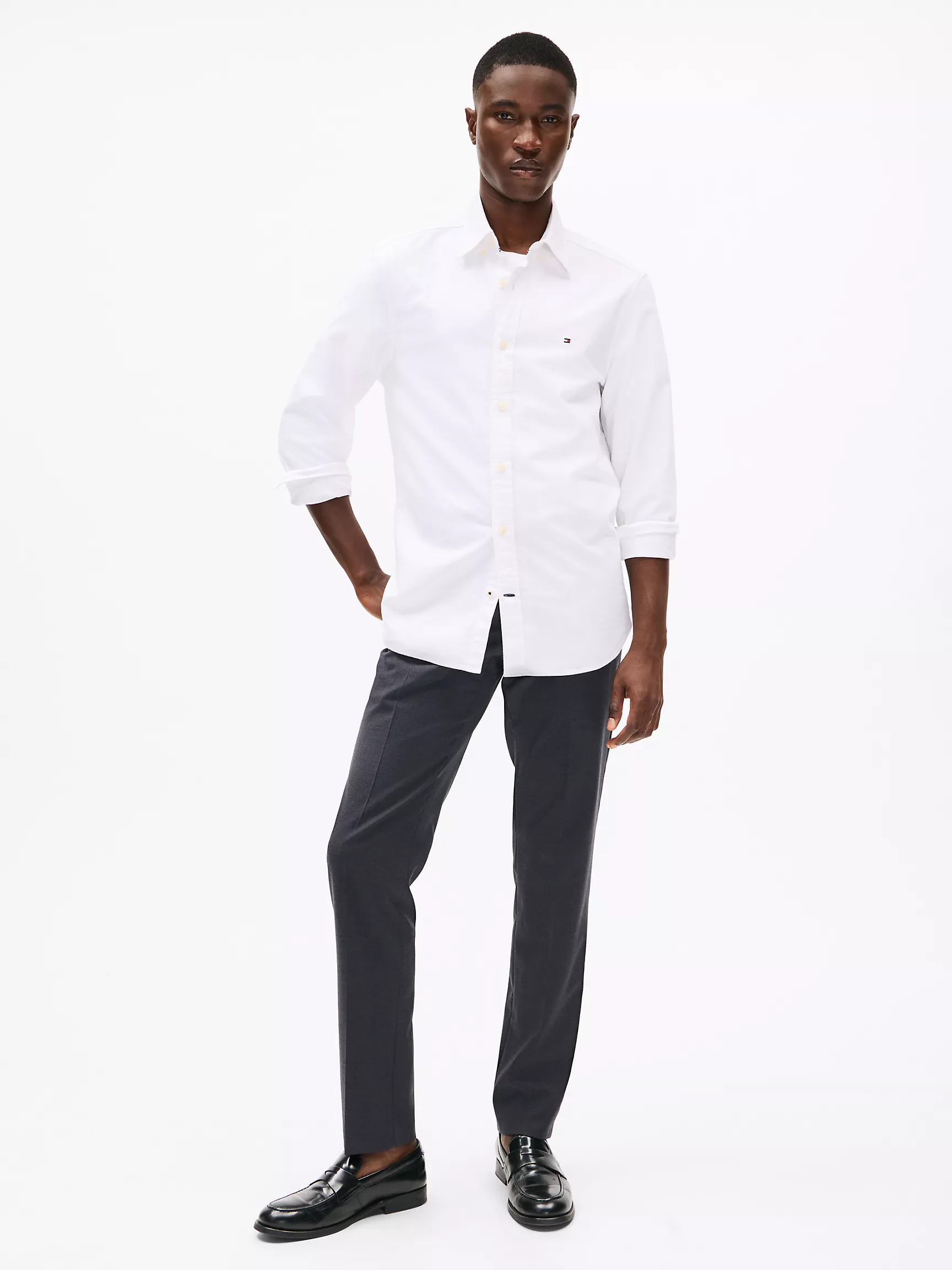 Мужская рубашка Tommy Hilfiger, Эластичная рубашка из оксфорда стандартного кроя